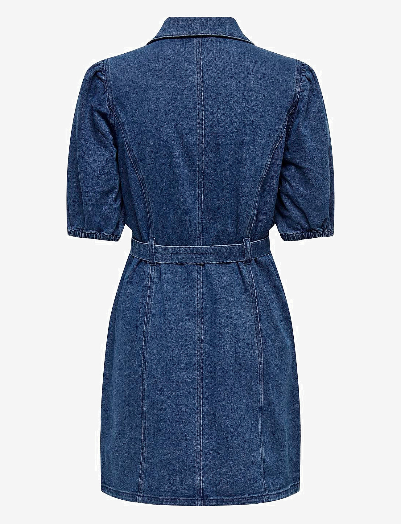 ONLY - ONLVIBBE SS BELT DNM DRESS NOOS - skjortklänningar - medium blue denim - 2