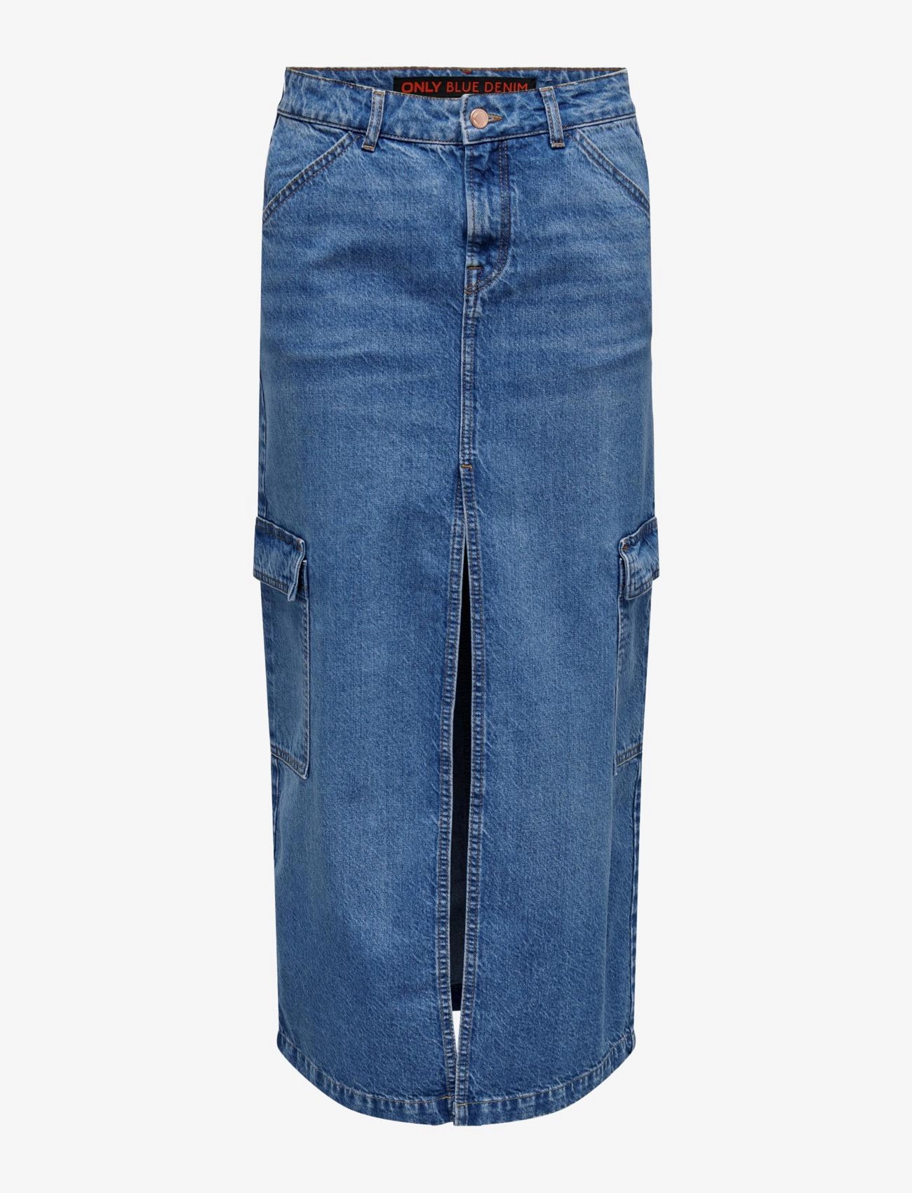 ONLY ONLLOREL MW MAXI CARGO DNM SKIRT RED CRO - Seelikud - MEDIUM BLUE DENIM / blue