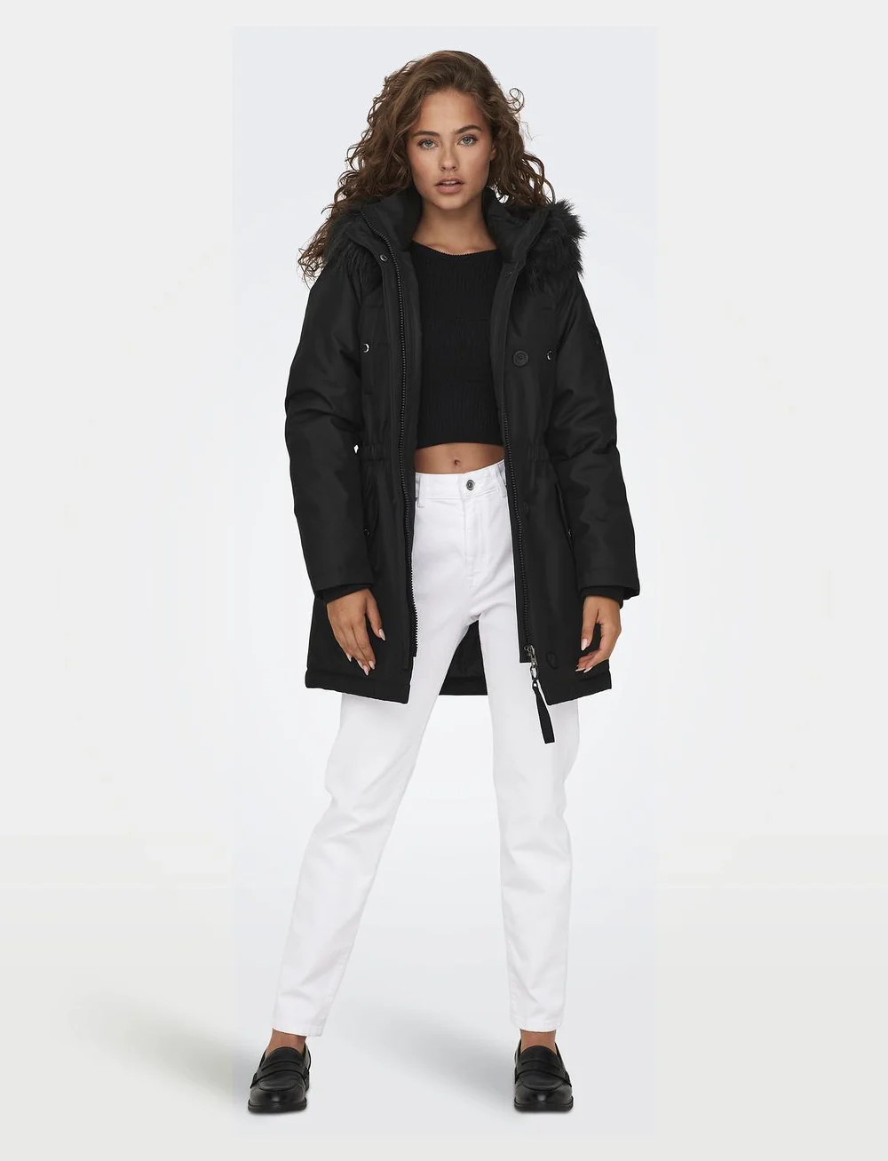 ONLY - ONLIRIS FUR WINTER PARKA LIFE CC OTW - parkas - black - 5