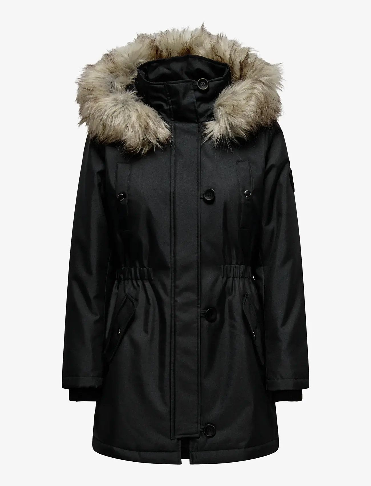 ONLY - ONLIRIS FUR WINTER PARKA LIFE CC OTW - parkas - black - 1