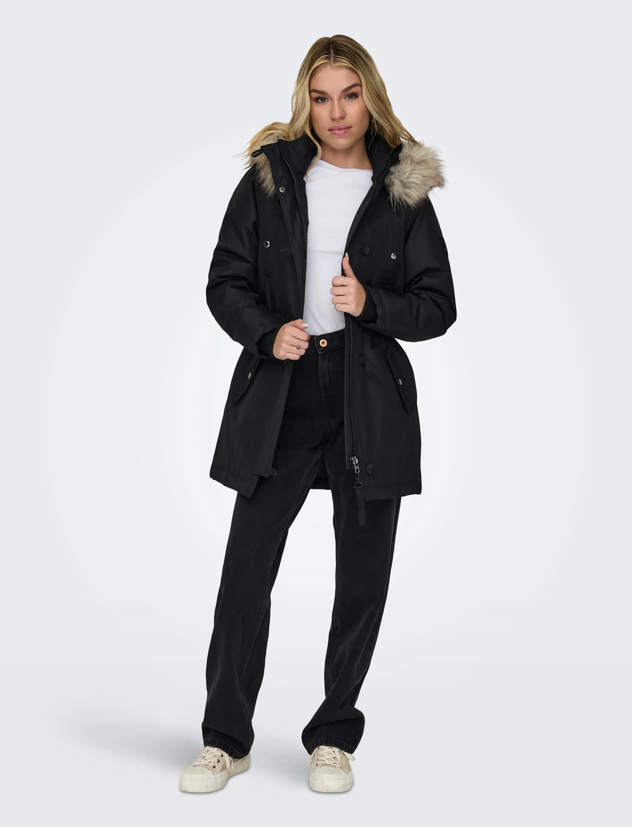 ONLY Onliris Fur Winter Parka Otw Cc, S, Oberbekleidung, Schwarz - Coats, Frauen