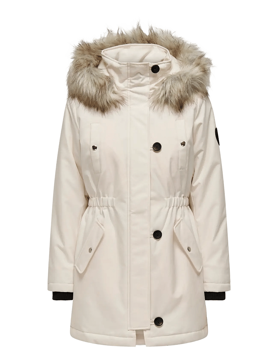 ONLY - ONLIRIS FUR WINTER PARKA OTW CC - parkad - eggnog - 1