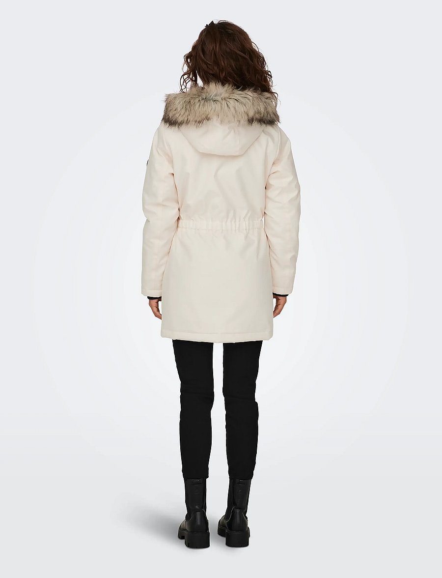 ONLY - ONLIRIS FUR WINTER PARKA OTW CC - parkad - eggnog - 3