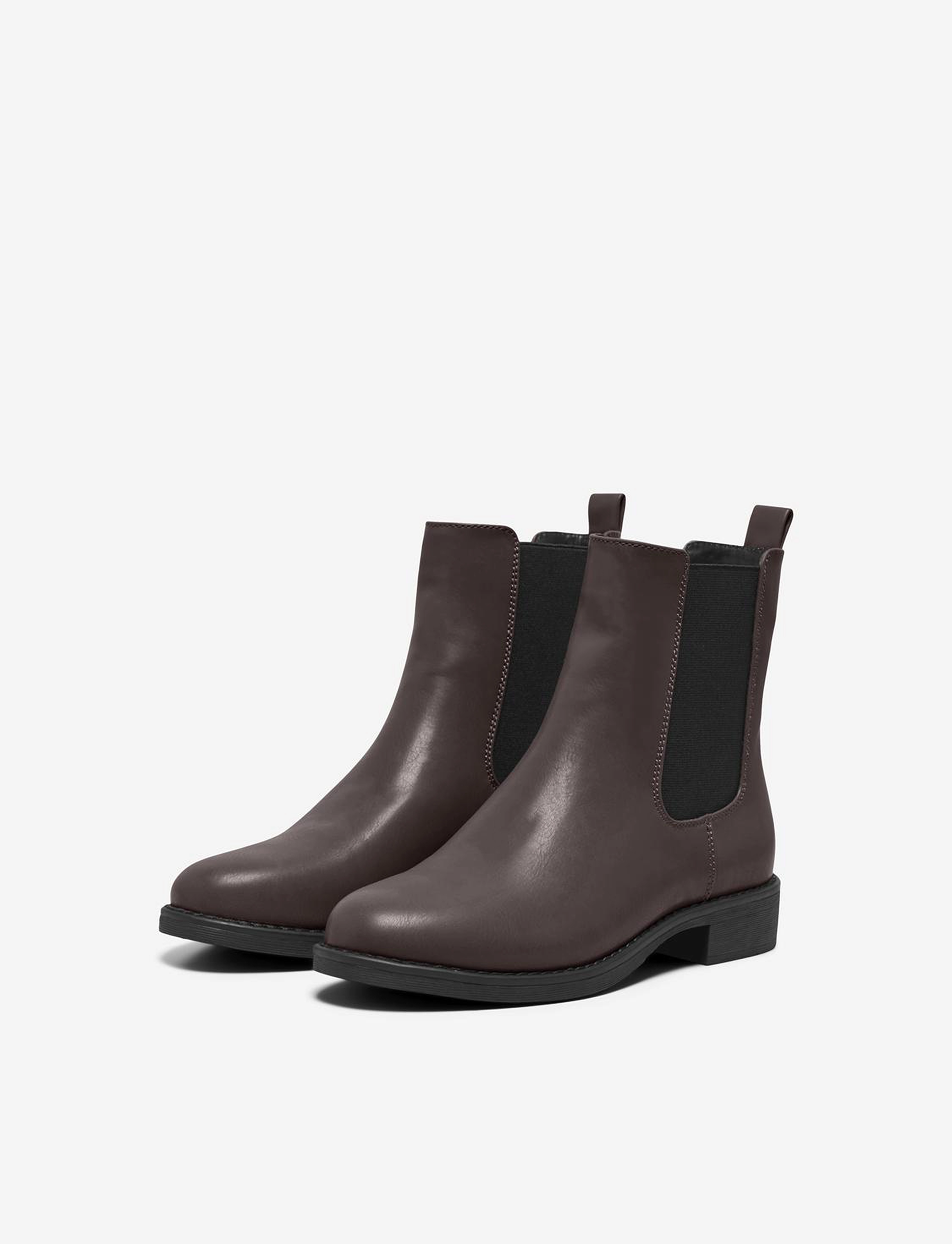 ONLY - ONLBIBI-21 PU BASIC BOOT NOOS - chelsea boots - brownie - 5