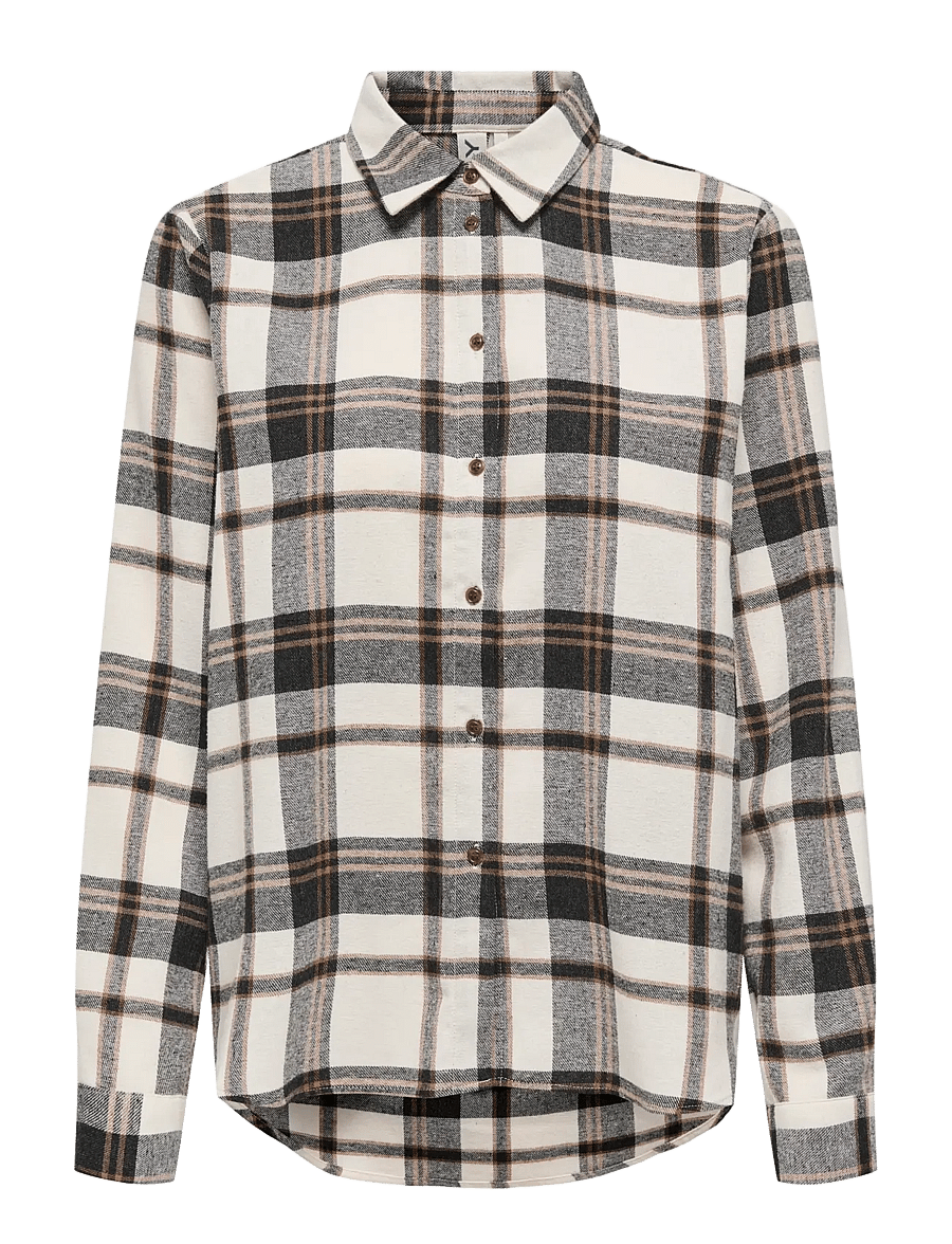 ONLY - ONLFIE LS REG CHECK SHIRT WVN CS - black - 0
