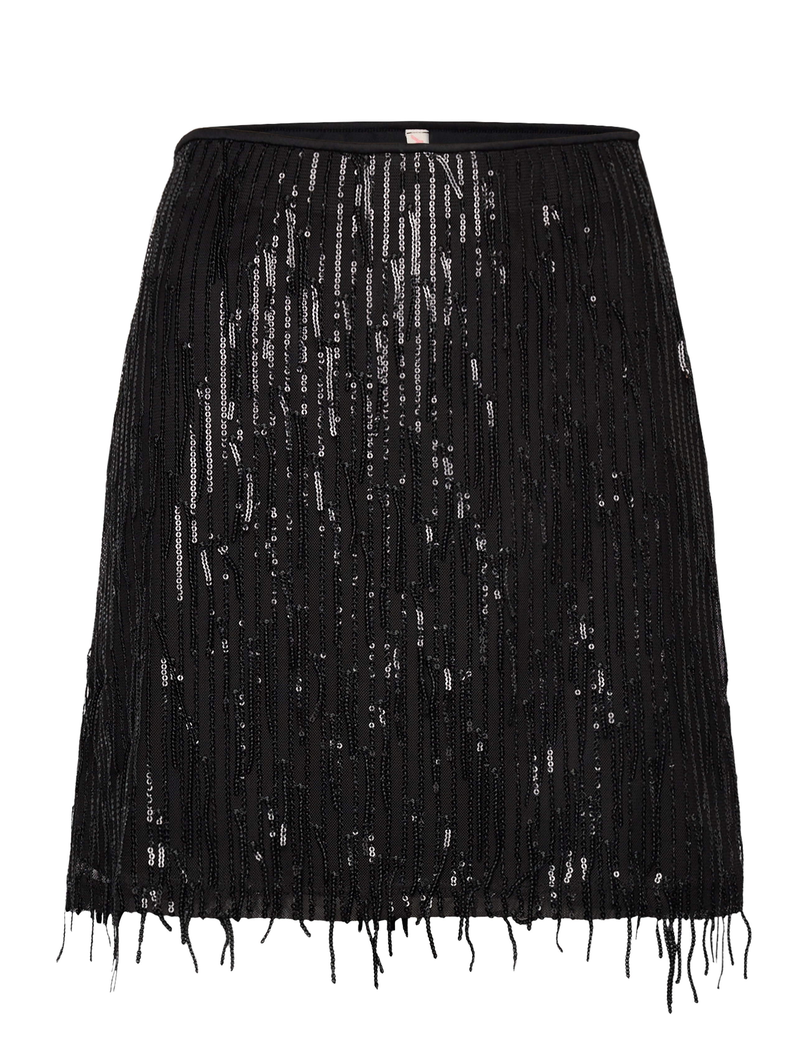ONLY ONLSPACY SHORT SEQUINS SKIRT WVN - Röcke - BLACK / black