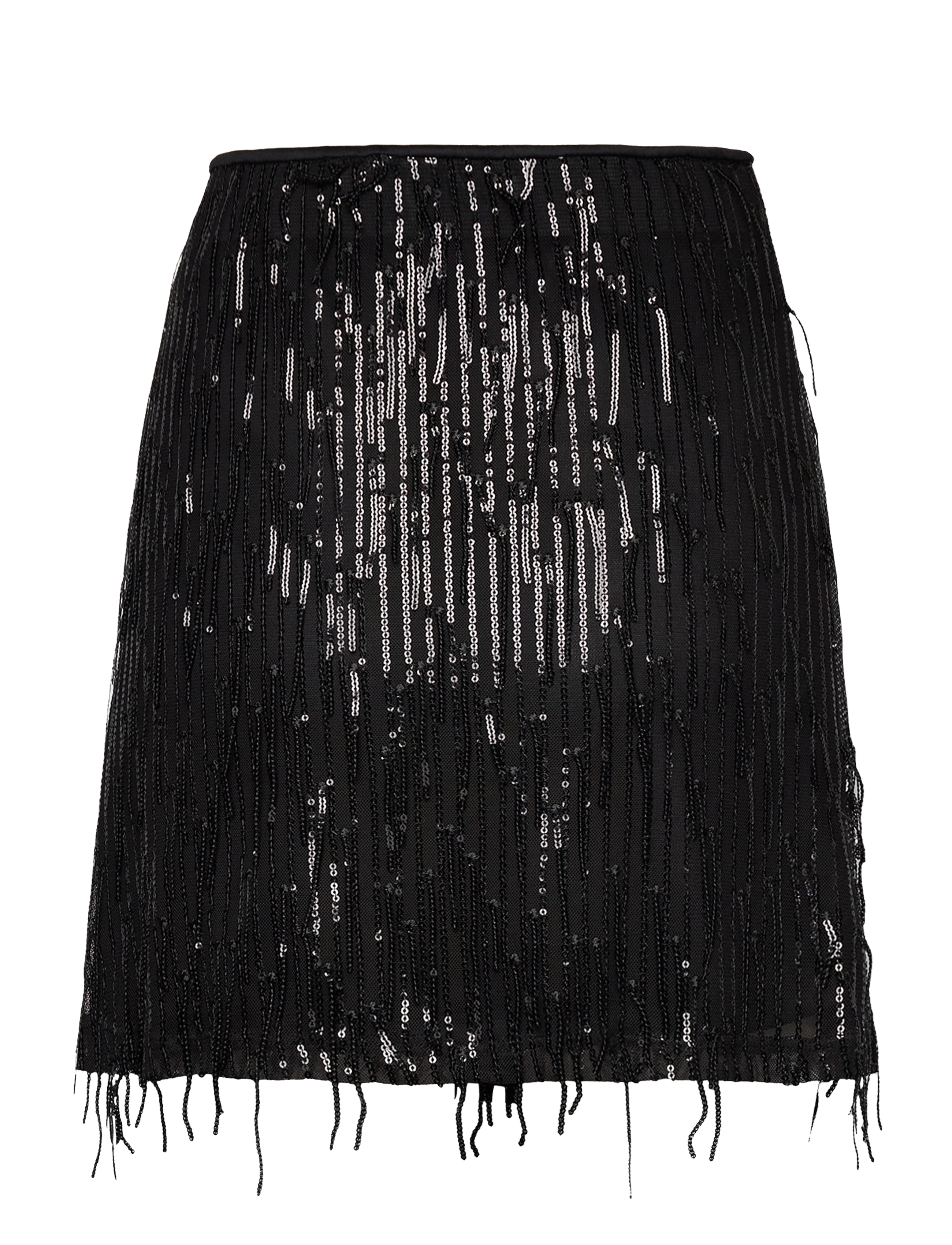 ONLY - ONLSPACY SHORT SEQUINS SKIRT WVN - black - 2