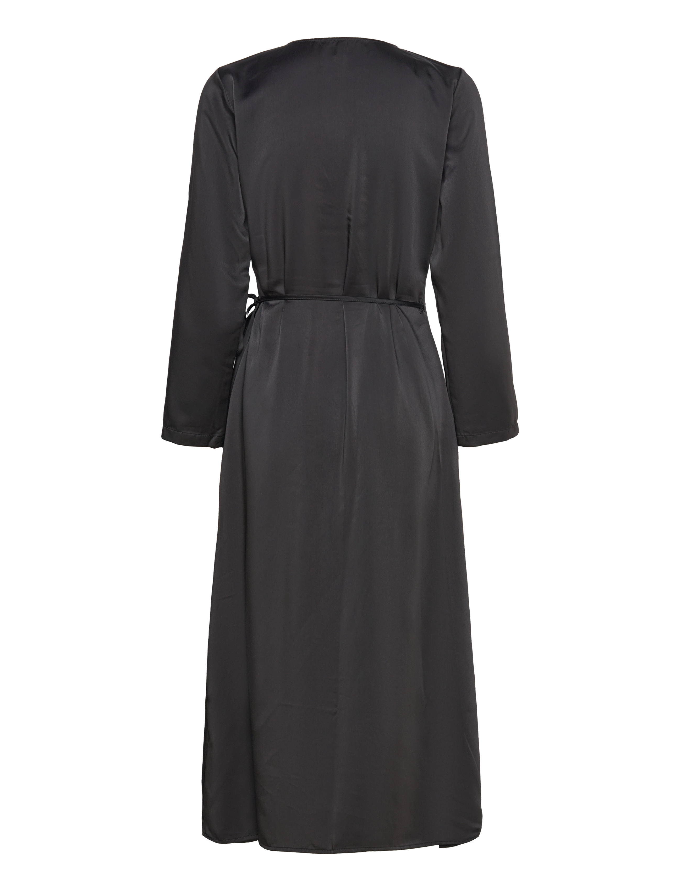ONLY - ONLTHALIA L/S WRAP MIDI DRESS BF PTM - omlottklänning - black - 2