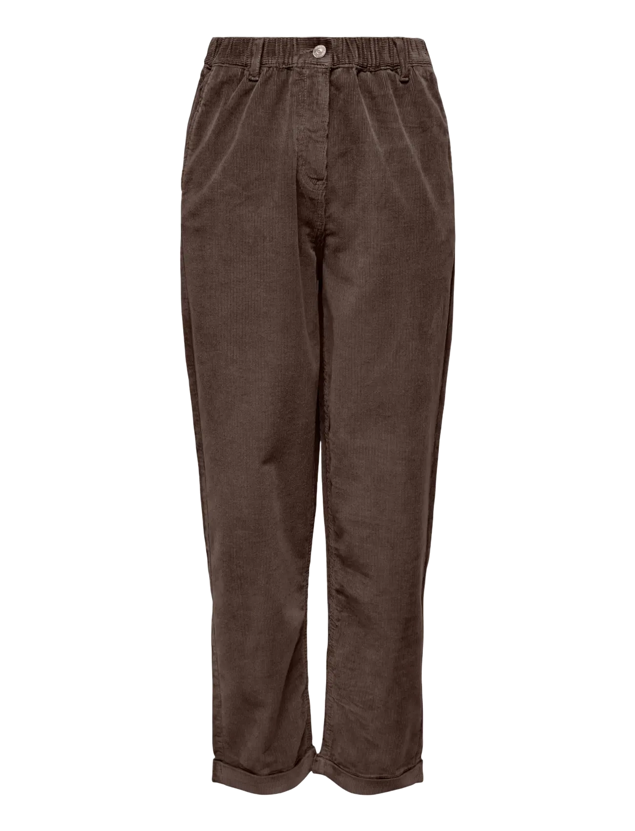 ONLY - ONLFLORA MW ELA CORD CAROT PANT PNT NOOS - tynnyrihousut - chocolate brown - 1