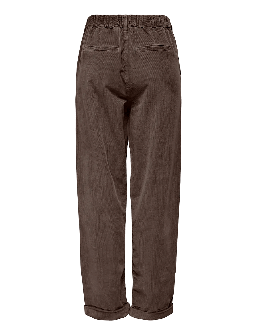 ONLY - ONLFLORA MW ELA CORD CAROT PANT PNT NOOS - tynnyrihousut - chocolate brown - 2