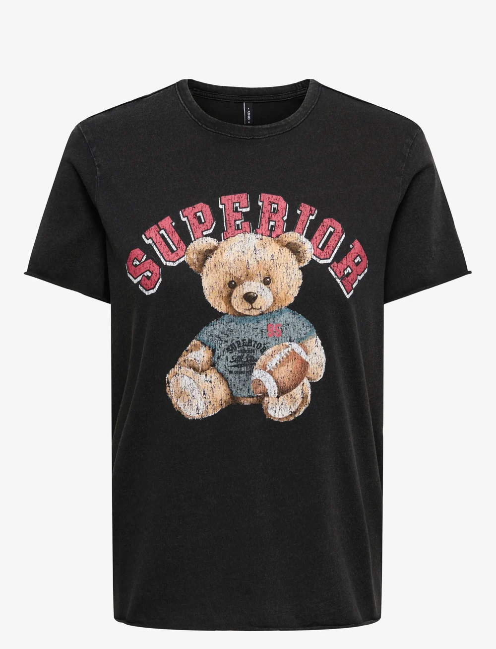 ONLY - ONLLUCY LIFE REG S/S TOP BOX JRS - t-shirts - black - 0