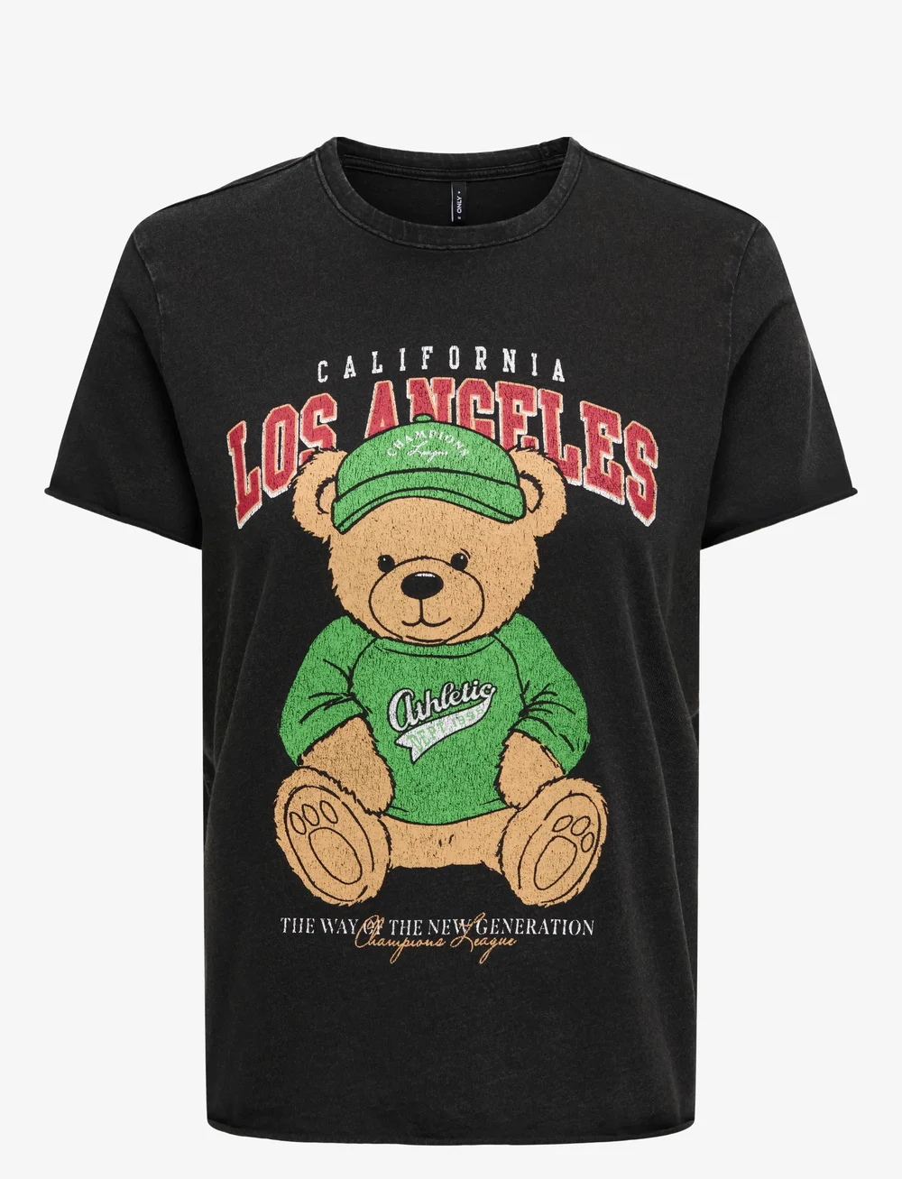 ONLY - ONLLUCY LIFE REG S/S TOP BOX JRS - t-shirts - black - 0