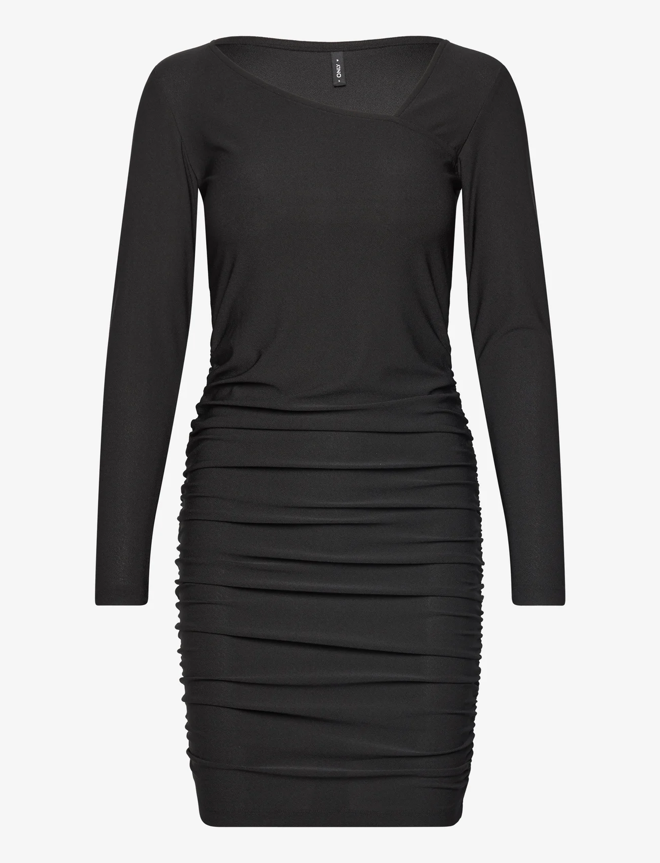 ONLY - ONLSANSA L/S ASSYMETRIC DRESS JRS - tettsittende kjoler - black - 0