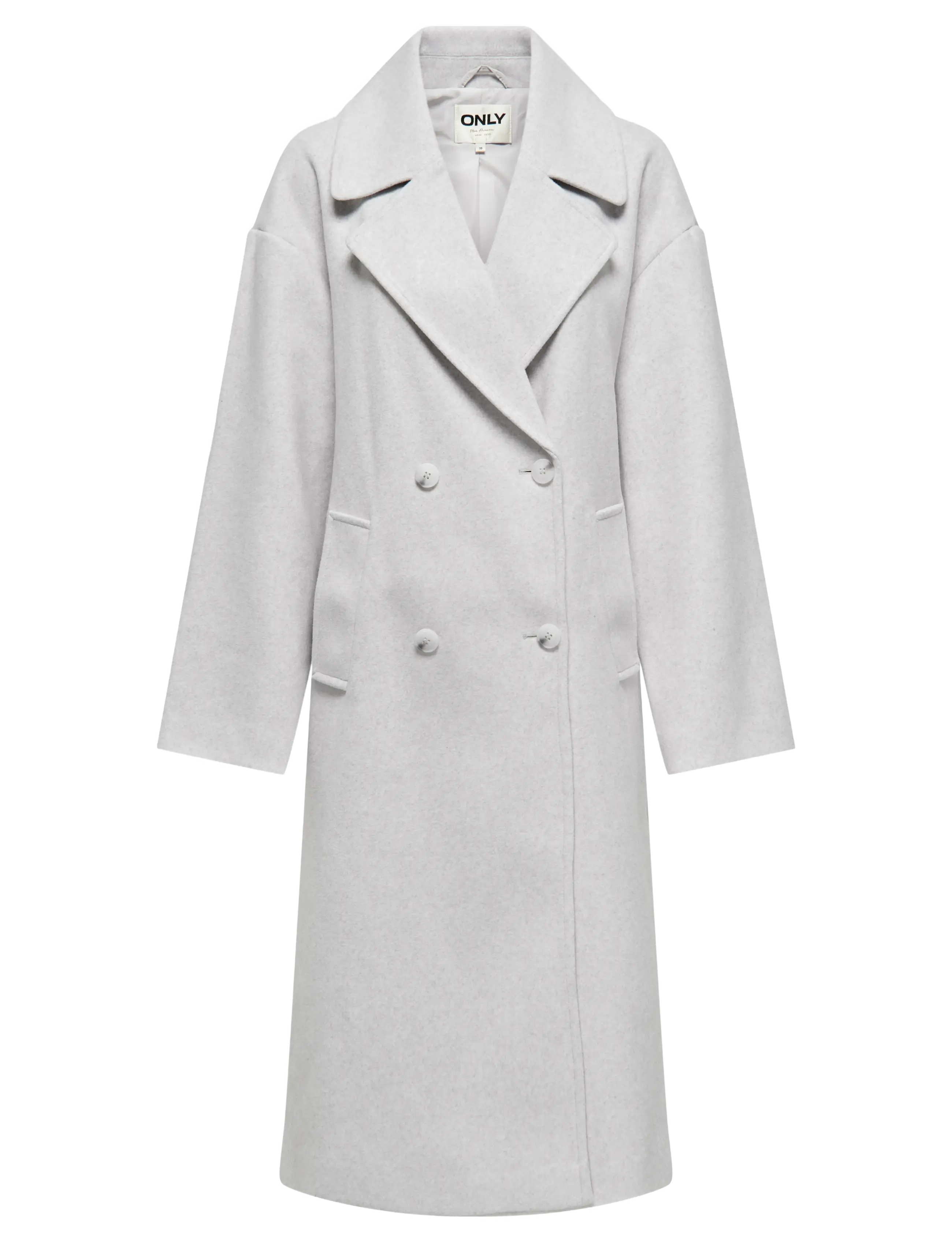 ONLY ONLWEMBLEY L/S OVSIZE COAT PNT NOOS - Jakid ja mantlid - PUMICE STONE / grey