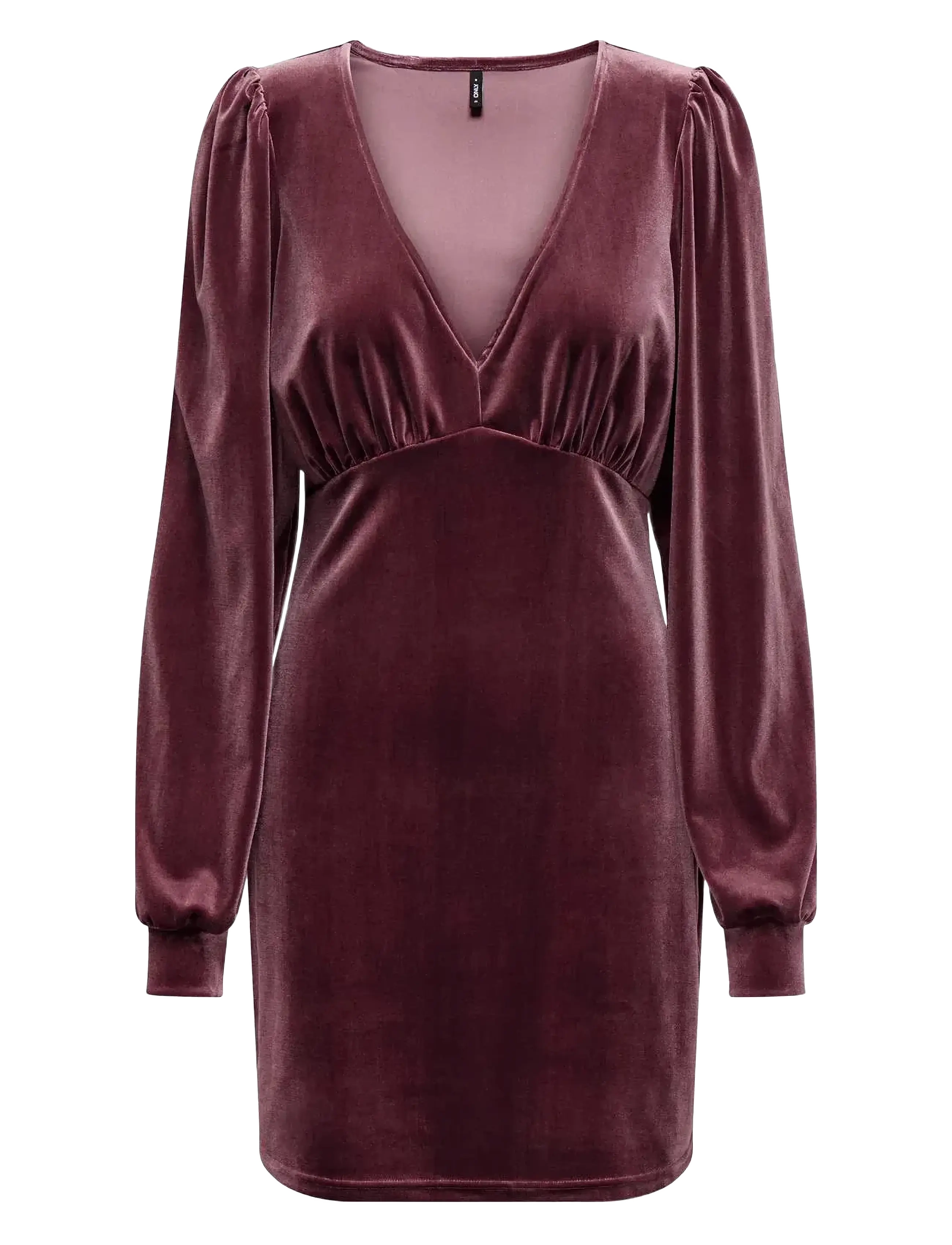 ONLY ONLSMOOTH L/S V-NECK DRESS JRS - Festkjoler - PORT ROYALE / pink/rose