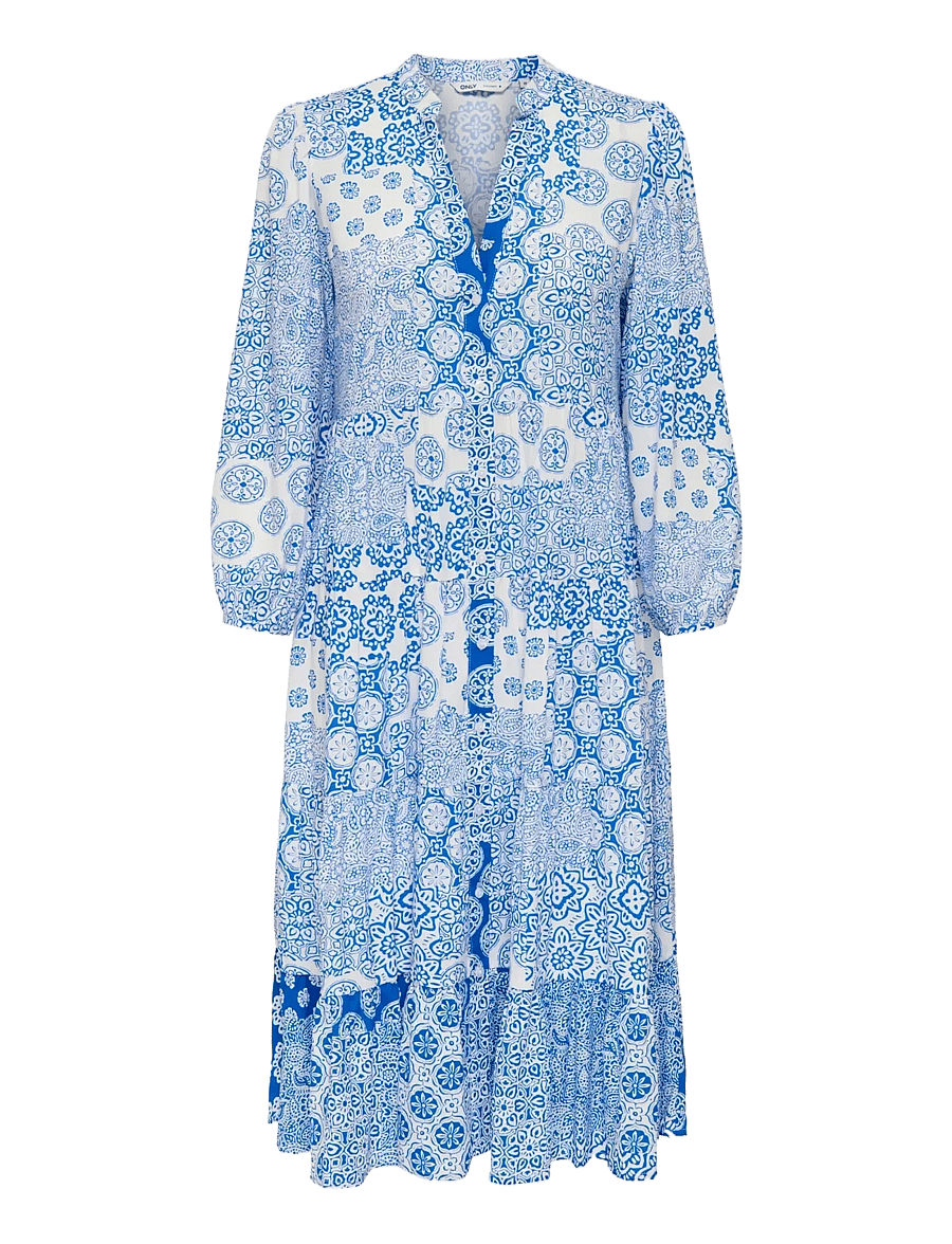 ONLY - ONLMILANA 7/8 DRESS WVN NOOS - sommerkjoler - princess blue - 1