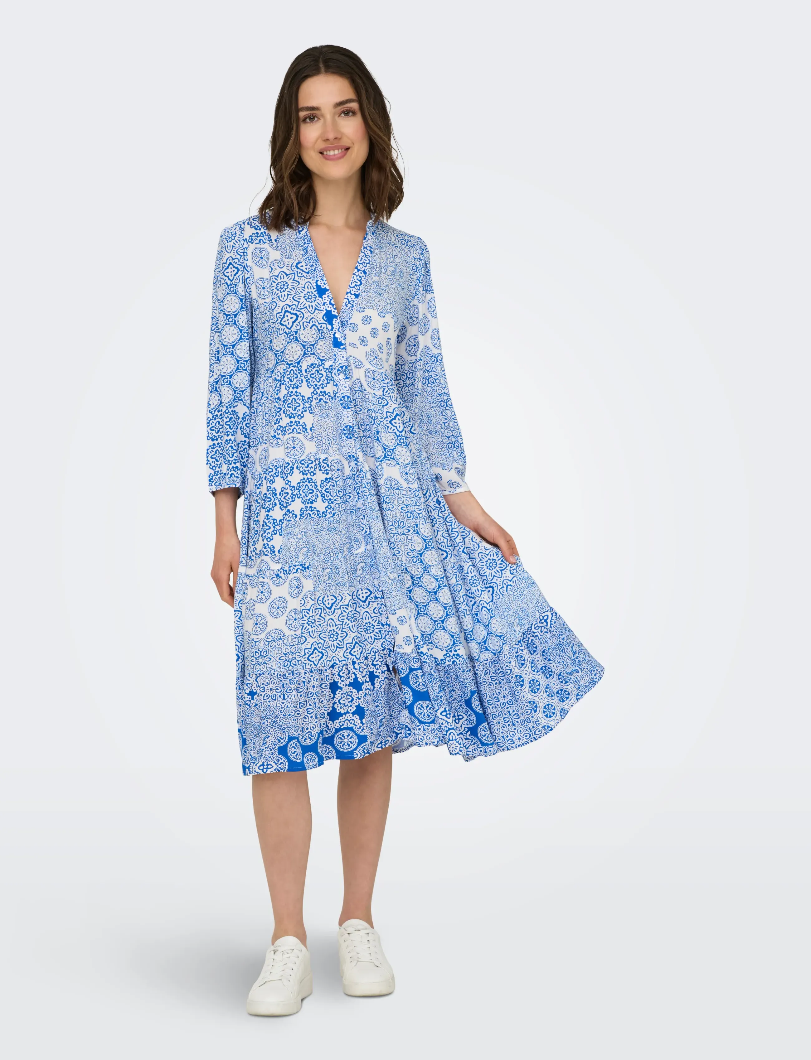ONLY ONLMILANA 7/8 DRESS WVN NOOS - Kleider - PRINCESS BLUE / blue