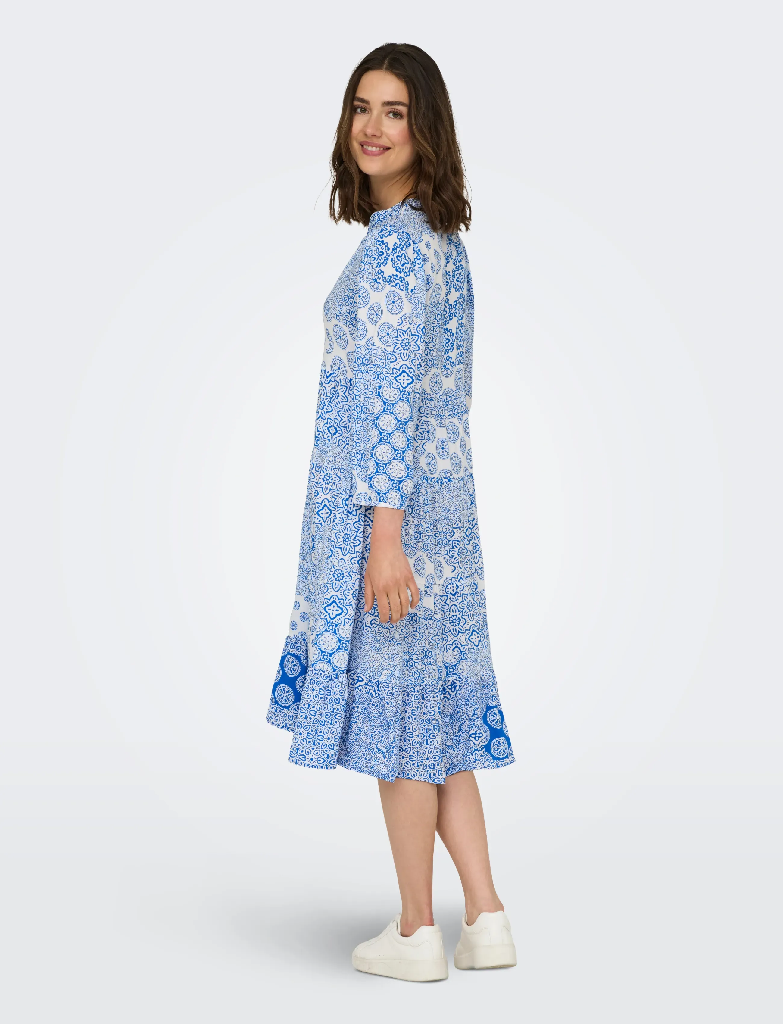 ONLY - ONLMILANA 7/8 DRESS WVN NOOS - sommerkjoler - princess blue - 3