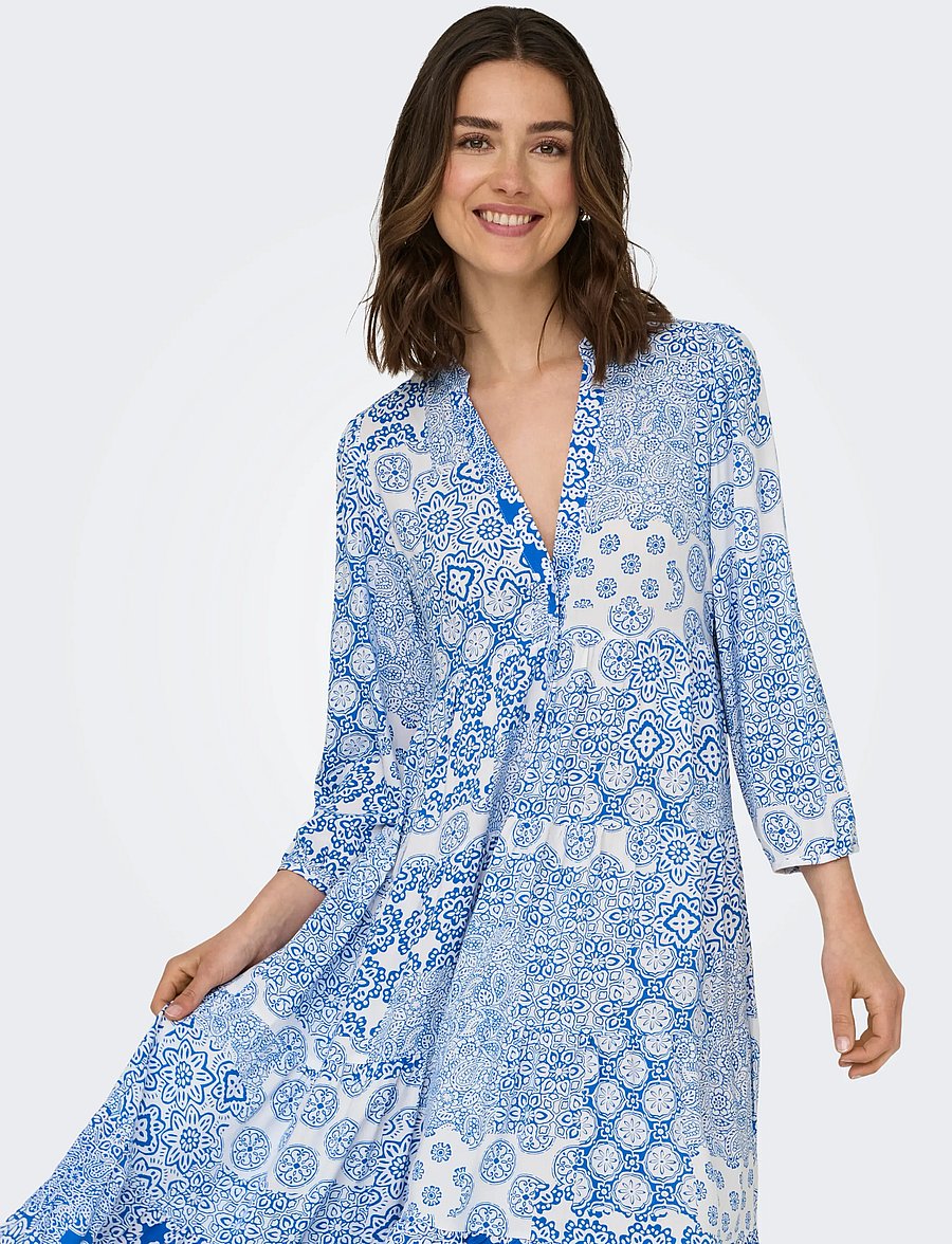 ONLY - ONLMILANA 7/8 DRESS WVN NOOS - sommerkjoler - princess blue - 5