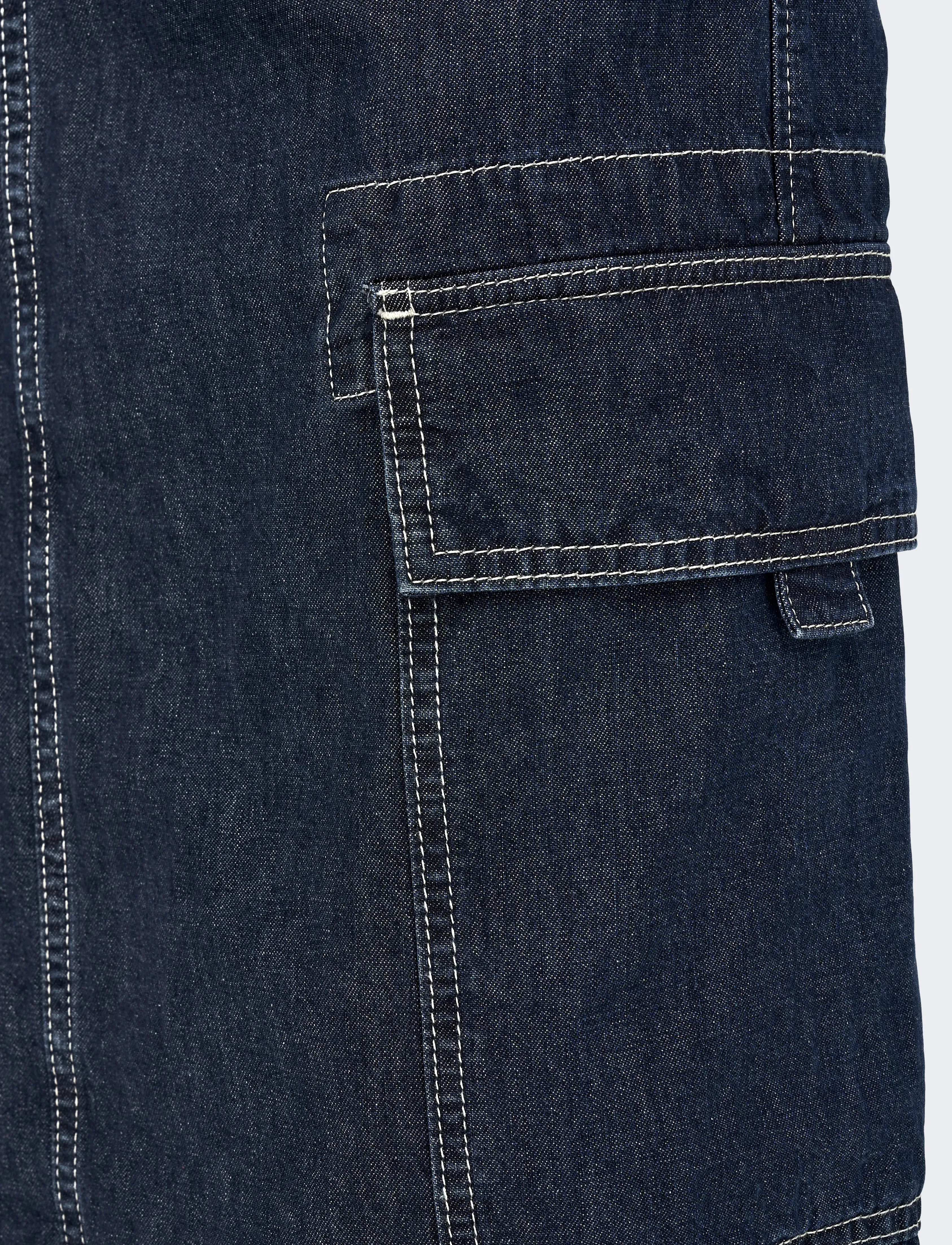 ONLY - ONLSKYLAR CARGO SKIRT DNM - laveste priser - dark blue denim - 4