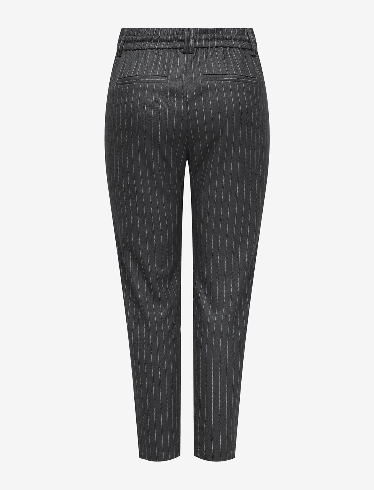 ONLY - ONLPOPTRASH-NAJA FINE STRIPE PNT NOOS - kitsalõikelised püksid - dark grey melange - 2