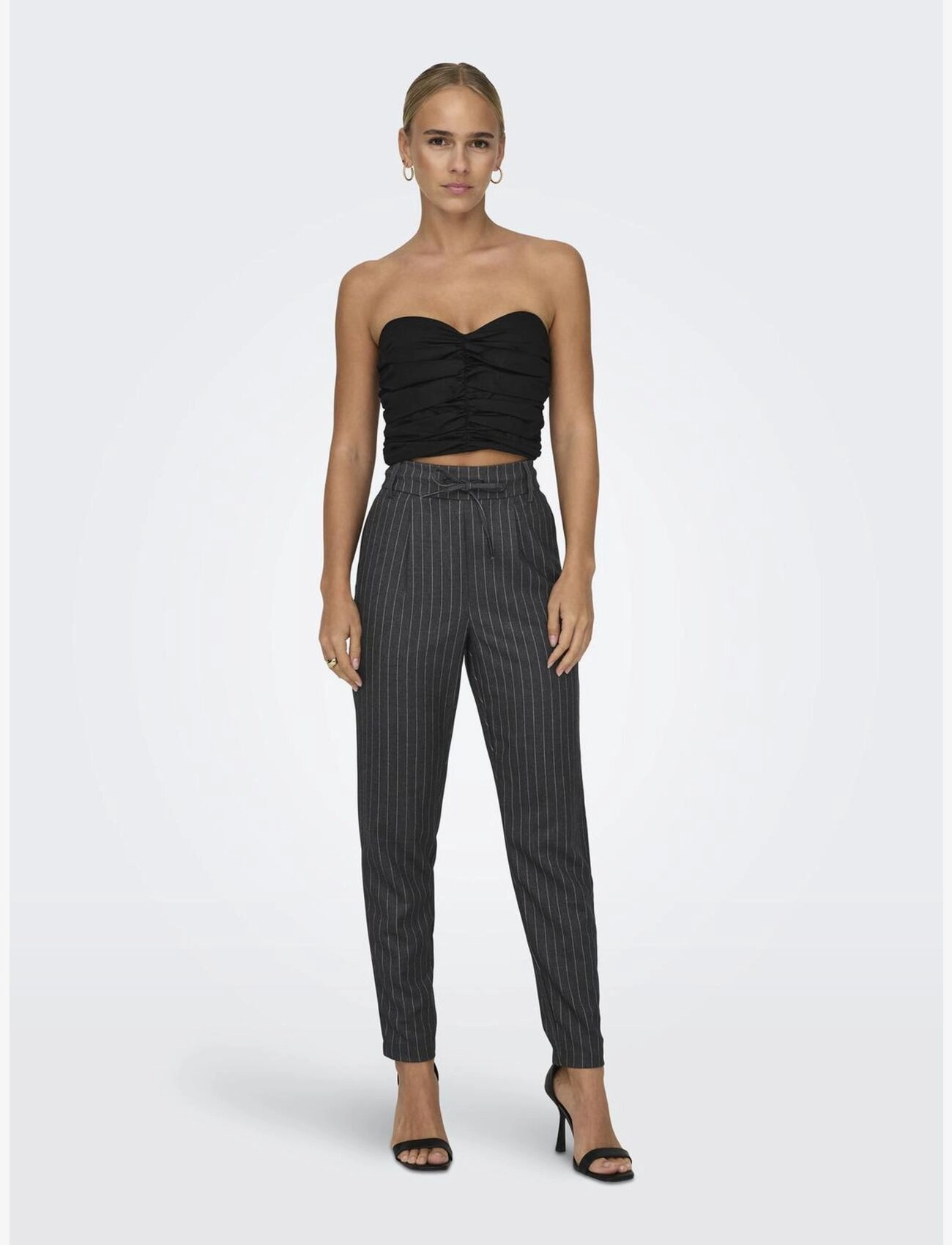 ONLY - ONLPOPTRASH-NAJA FINE STRIPE PNT NOOS - die niedrigsten preise - dark grey melange - 4