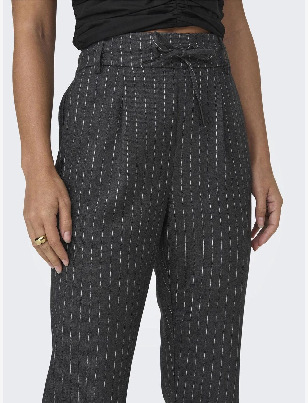 ONLY - ONLPOPTRASH-NAJA FINE STRIPE PNT NOOS - die niedrigsten preise - dark grey melange - 5