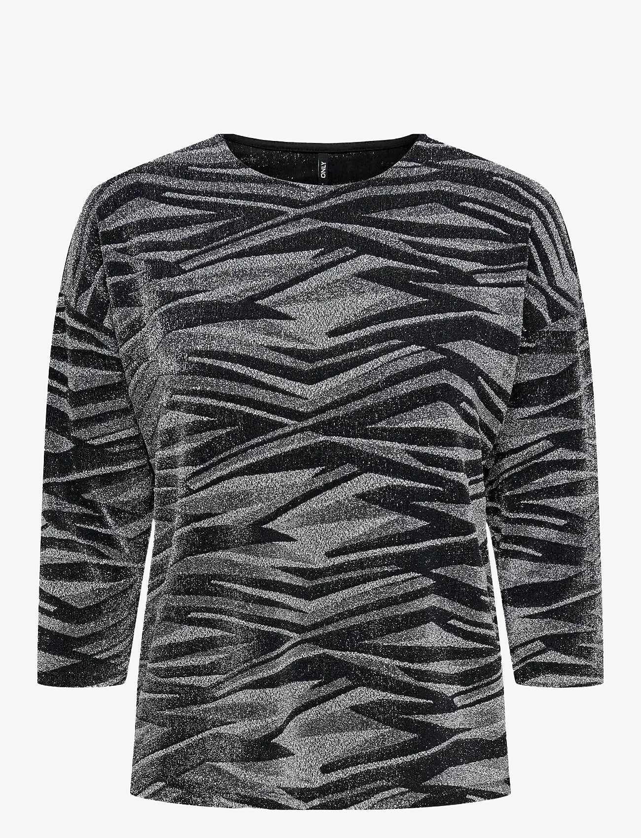 ONLY - ONLQUEEN 3/4 GLITTER TOP JRS - efterårstøj - silver - 0