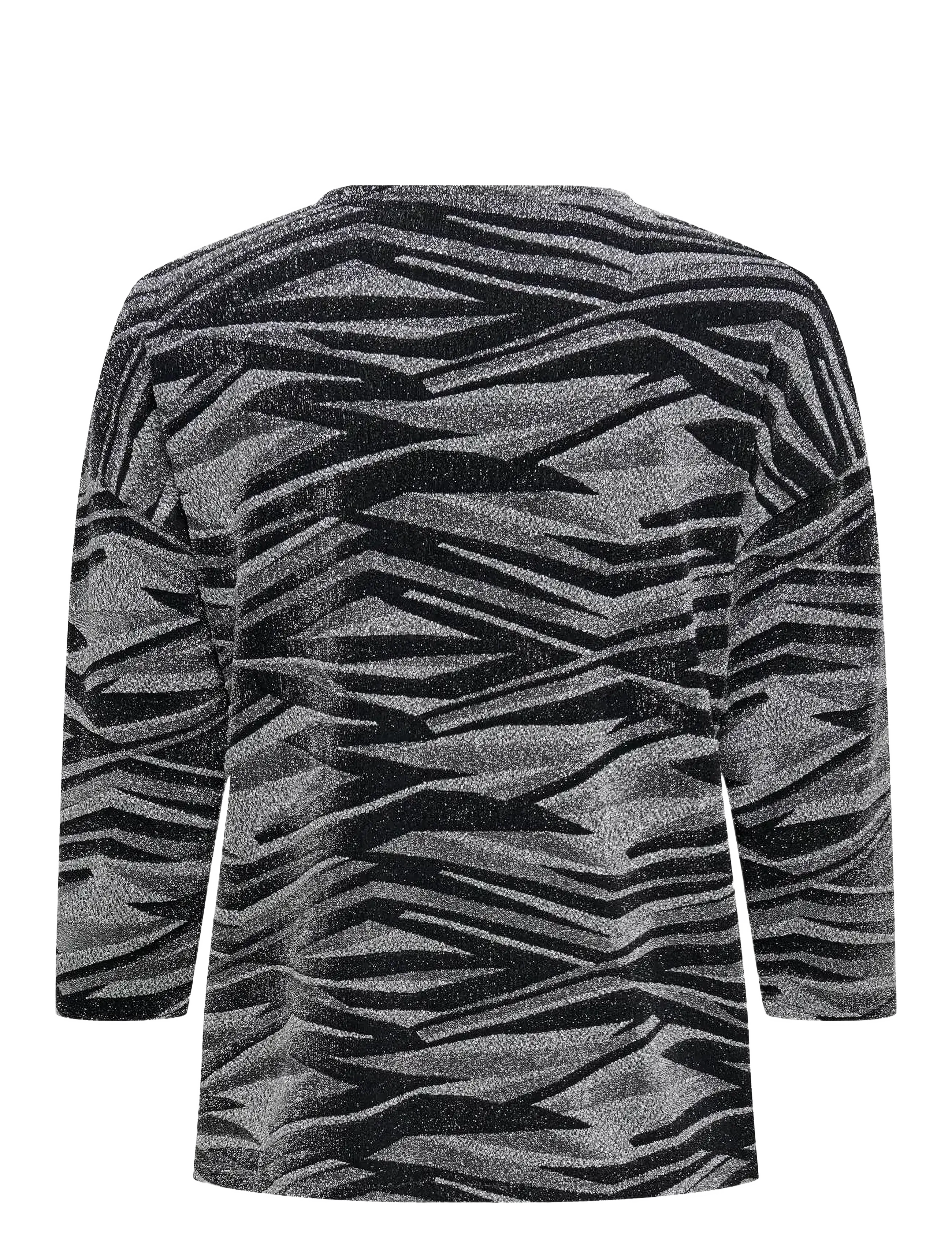 ONLY - ONLQUEEN 3/4 GLITTER TOP JRS - langärmlige tops - silver - 1