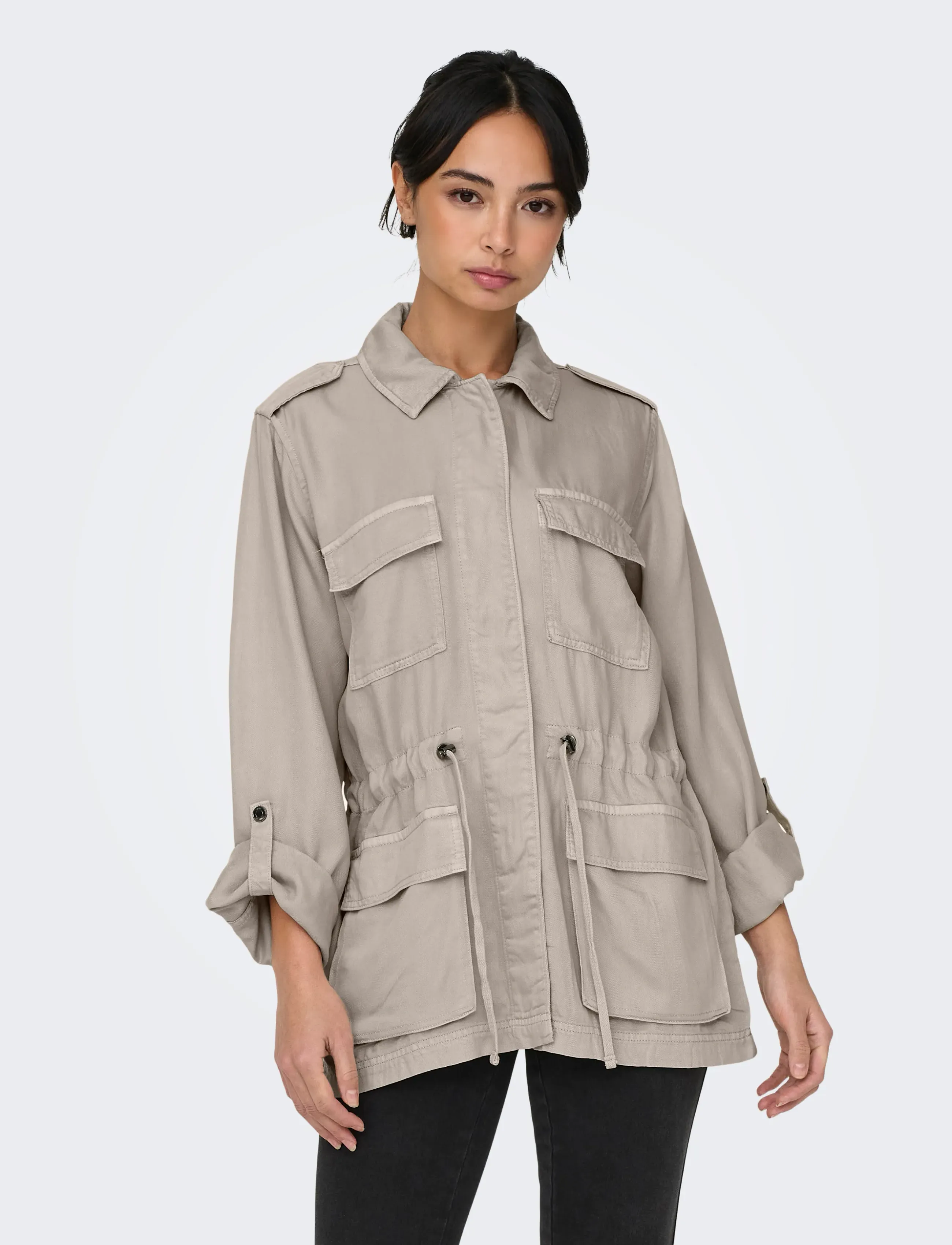 ONLY ONLKENYA B LIFE UTILITY JACKET CC OTW - Klær - COBBLESTONE / beige