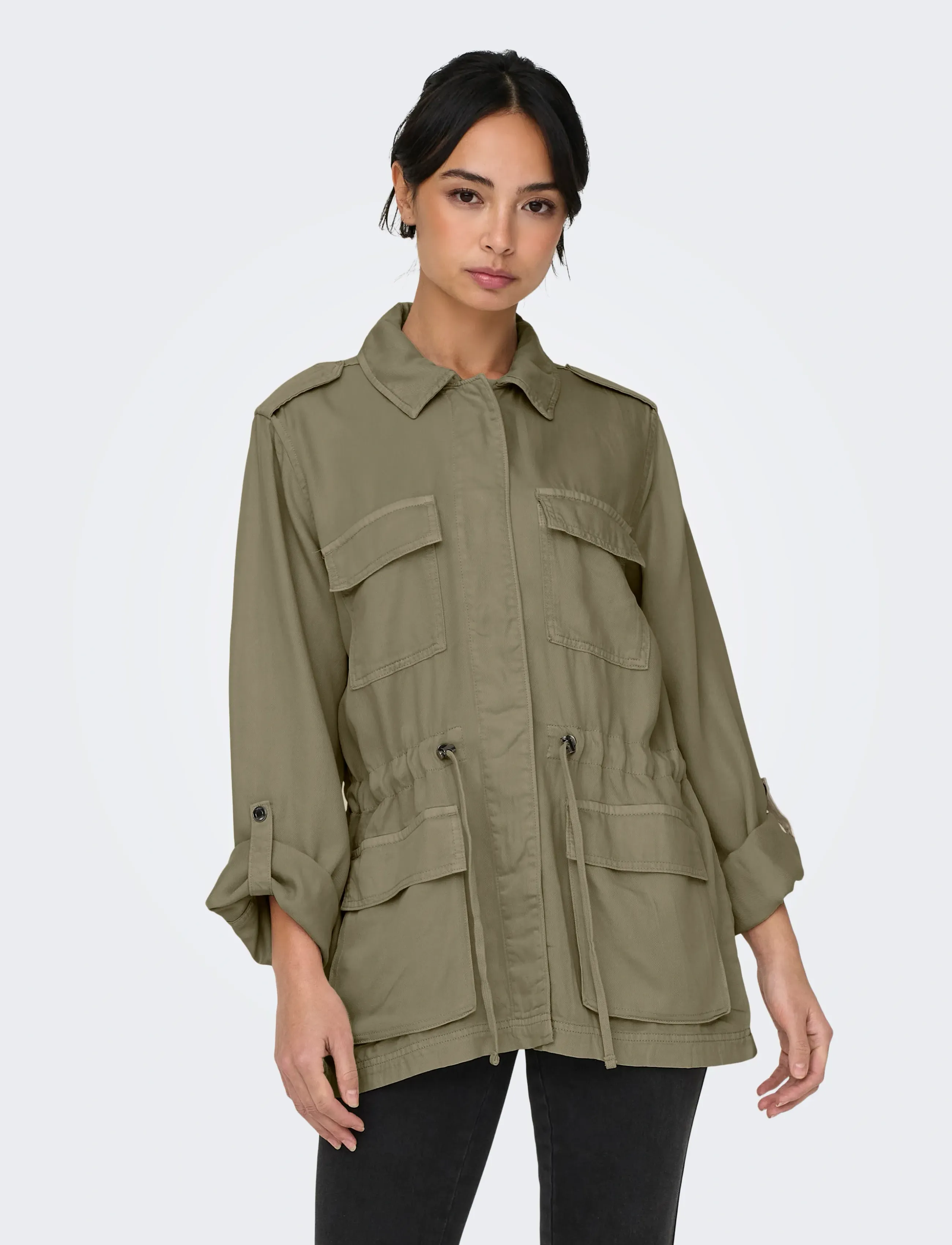 ONLY ONLKENYA B LIFE UTILITY JACKET CC OTW - Kläder - MERMAID / khaki/green