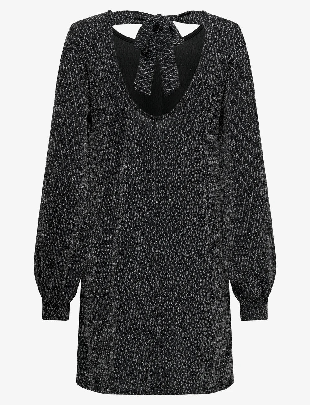 ONLY - ONLCAROL L/S GLITTER BOW DRESS JRS - festkjoler - black - 2