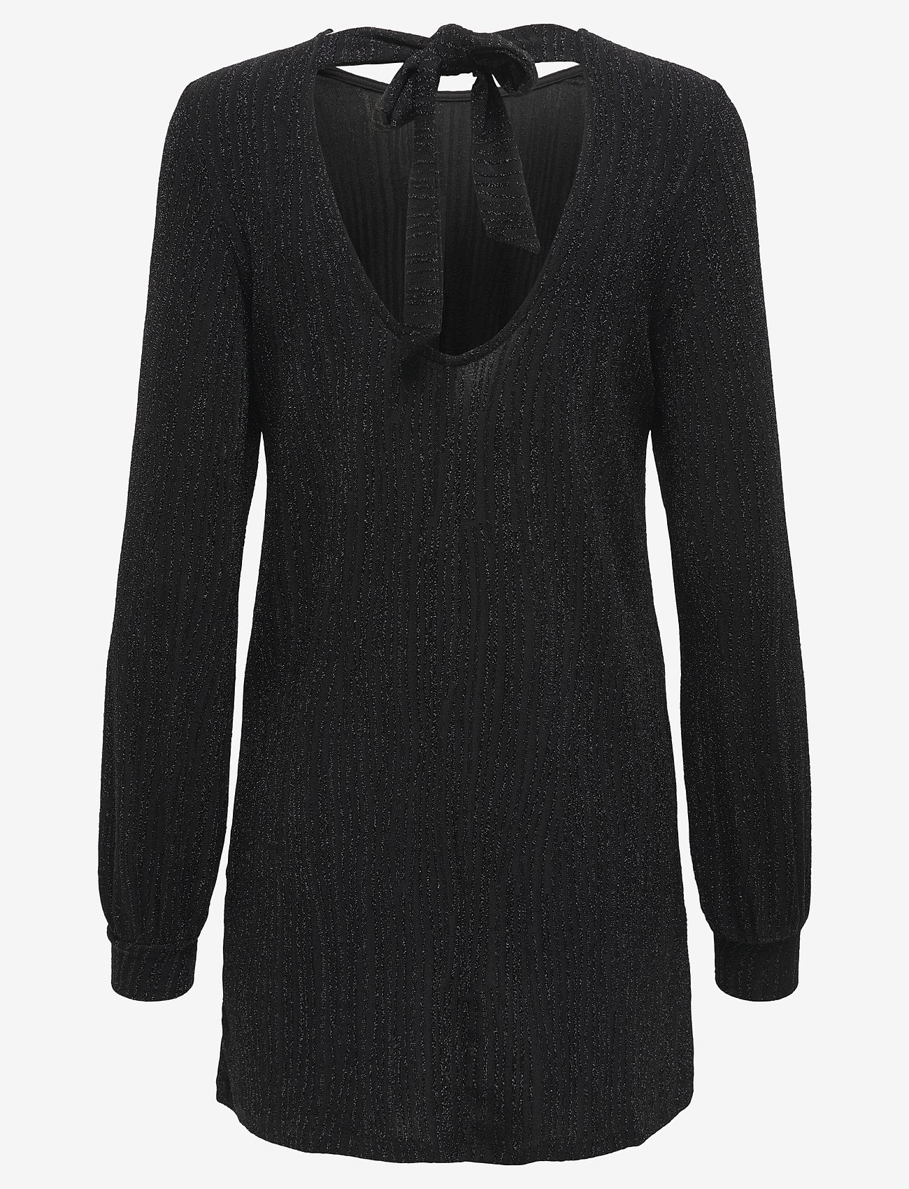 ONLY - ONLCAROL L/S GLITTER BOW DRESS JRS - party dresses - black - 2