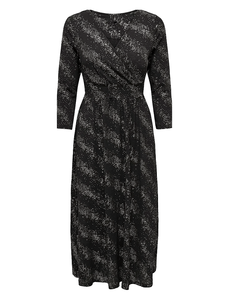 ONLY - ONLNEW PELLA L/S FOIL WRAP DRESS JRS - festkjoler - black - 0