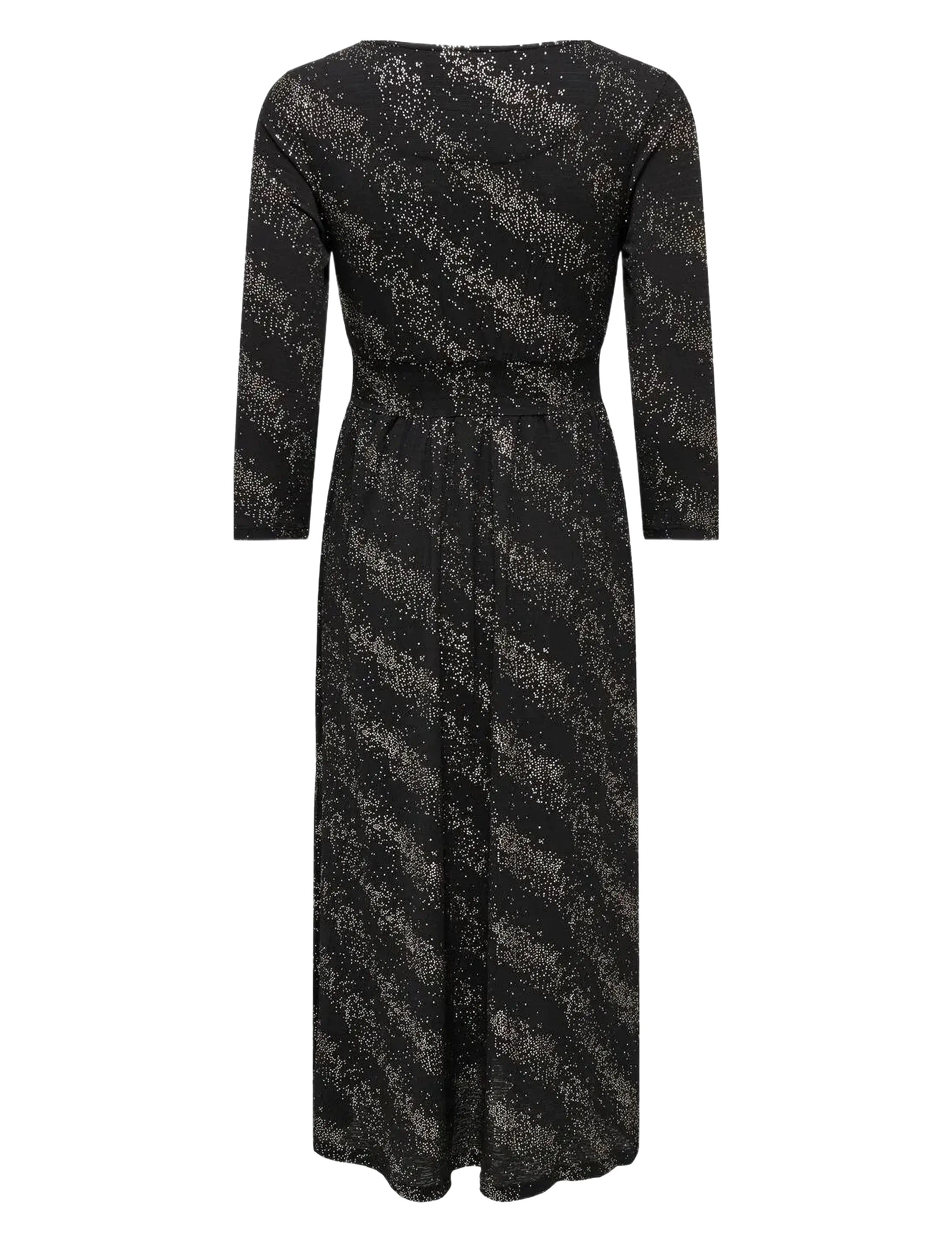 ONLY - ONLNEW PELLA L/S FOIL WRAP DRESS JRS - festmode zu outlet-preisen - black - 1