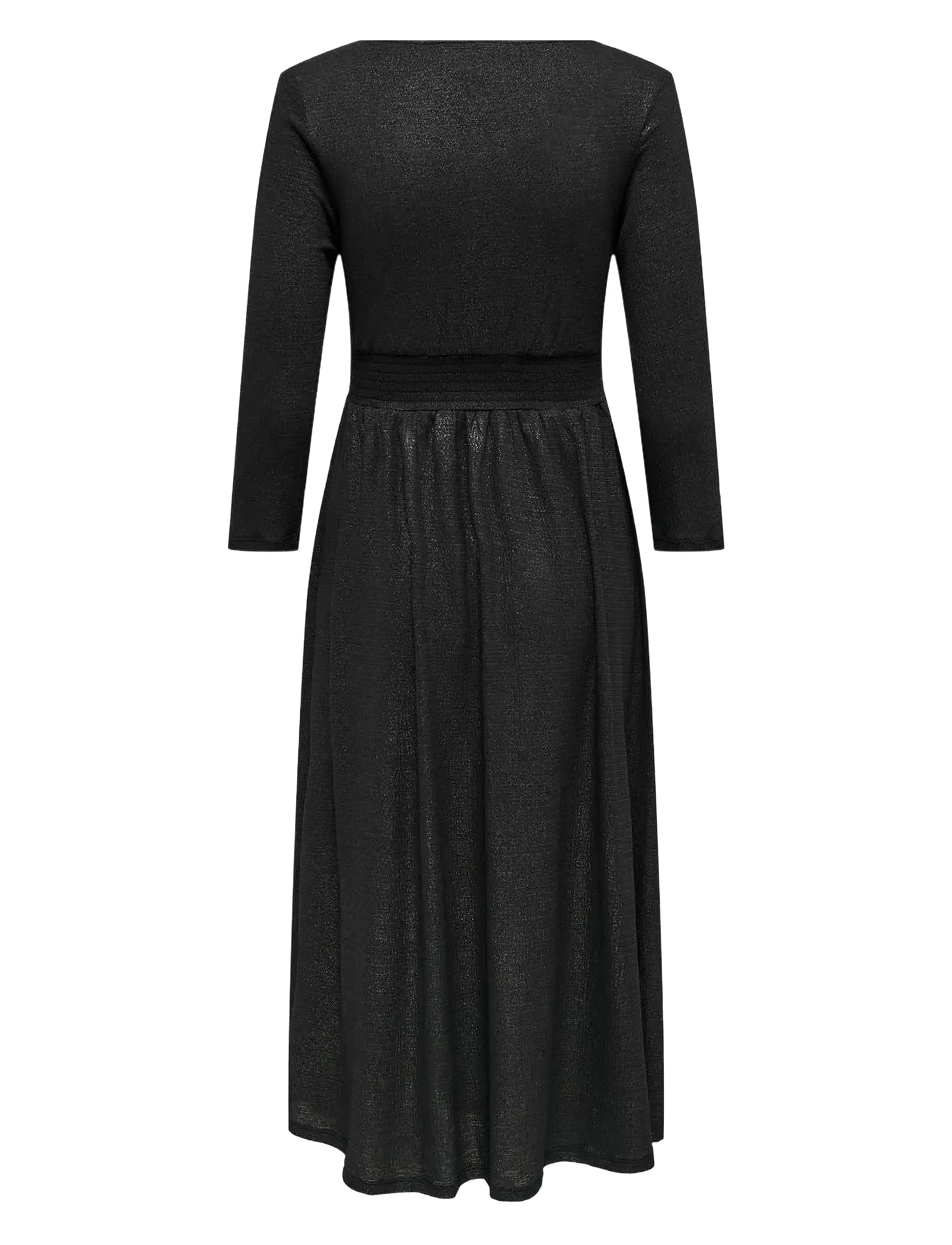 ONLY - ONLNEW PELLA L/S FOIL WRAP DRESS JRS - festtøj til outletpriser - gunmetal - 1