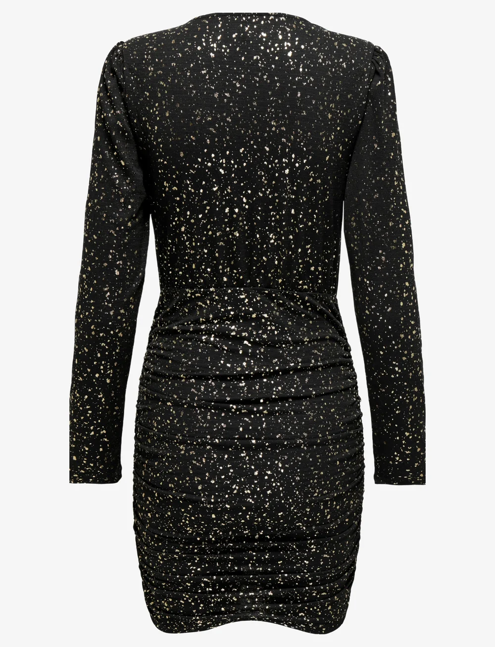 ONLY - ONLNEW PELLA L/S WRAP FOIL DRESS JRS - etuikleider - black - 2