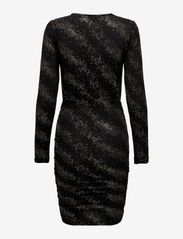 ONLY - ONLNEW PELLA L/S WRAP FOIL DRESS JRS - festkläder till outletpriser - black - 1