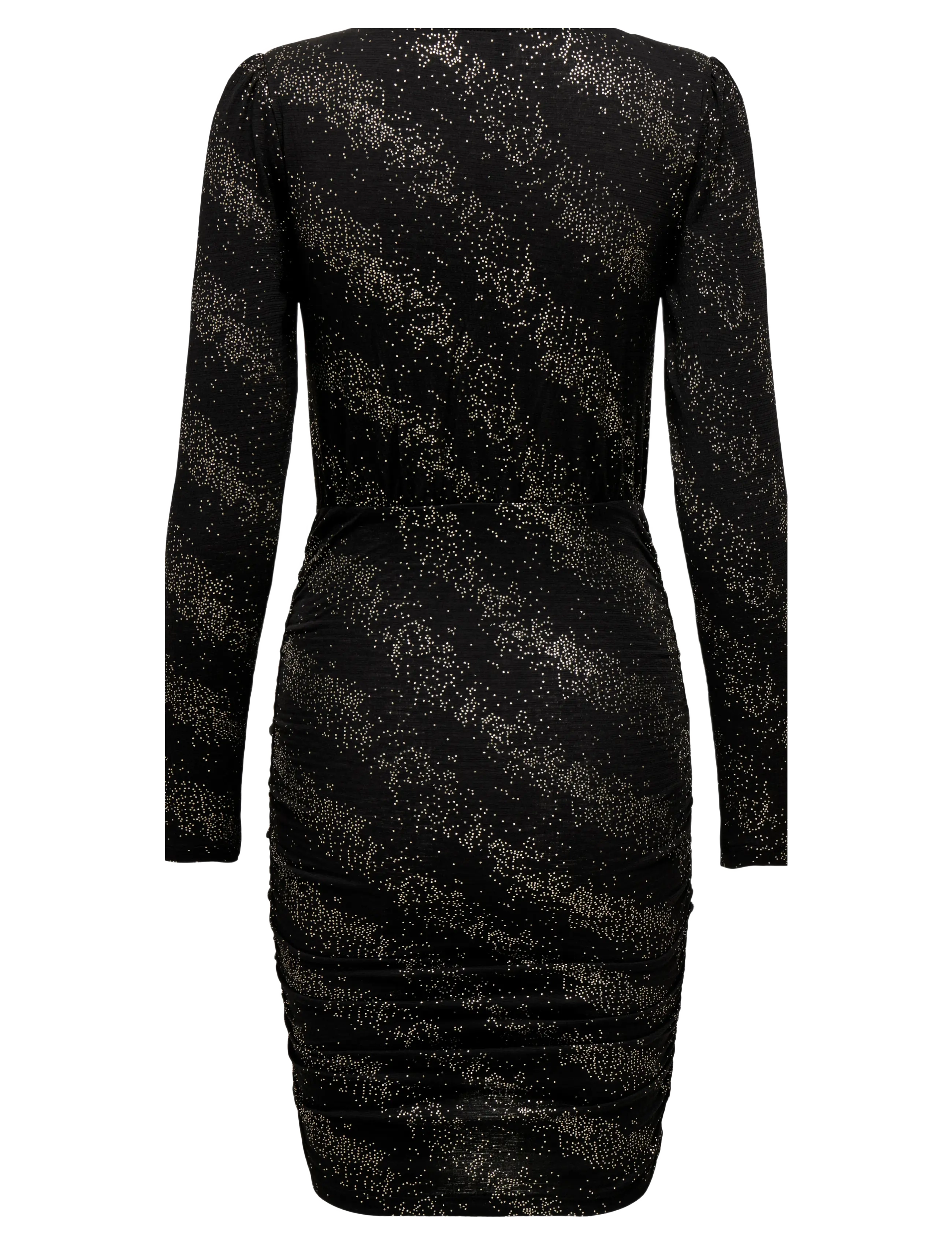 ONLY - ONLNEW PELLA L/S WRAP FOIL DRESS JRS - die niedrigsten preise - black - 2