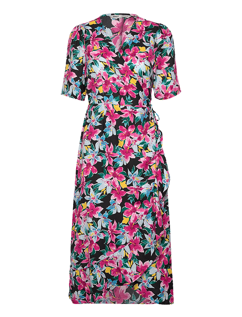 ONLY Onlleah S/s Wrap Midi Dress Ex Ptm – midi dresses – shop at Booztlet