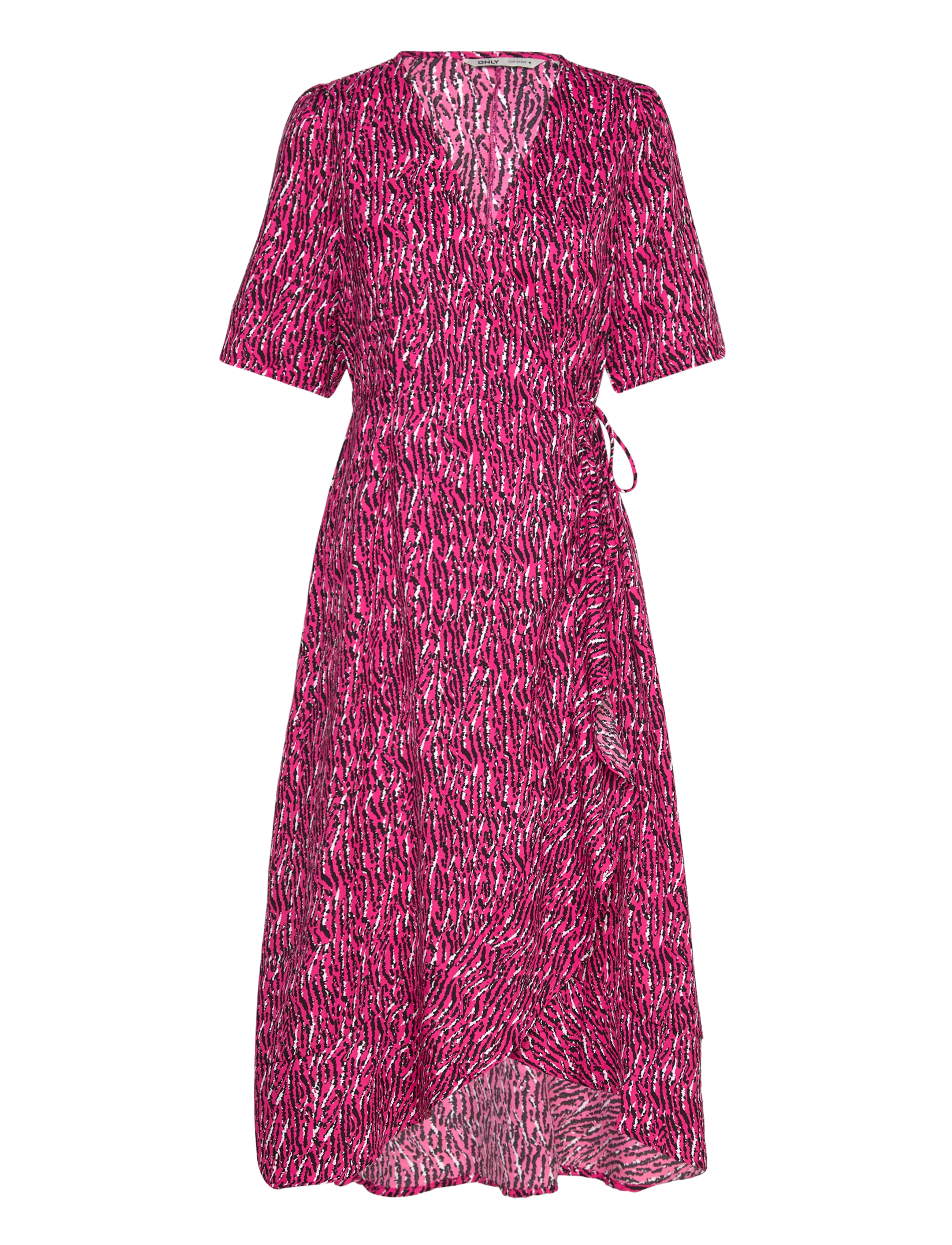 ONLY ONLLEAH S/S WRAP MIDI DRESS EX PTM - Kleidung - FUCHSIA PURPLE / pink/rose