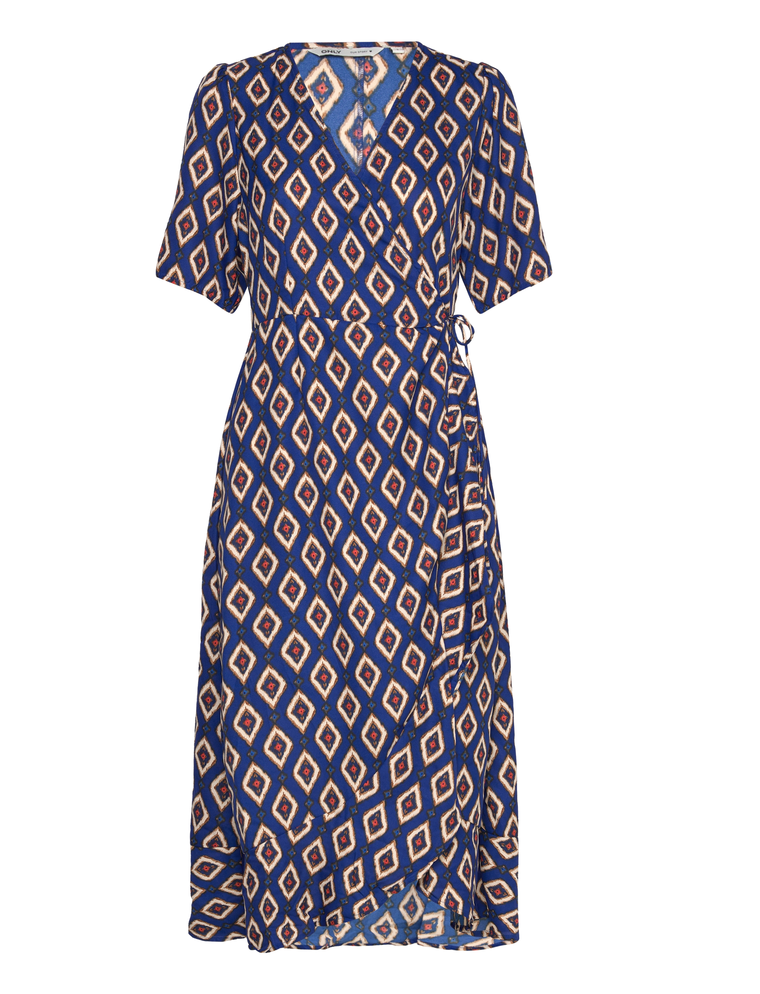 ONLY ONLLEAH S/S WRAP MIDI DRESS EX PTM - Kleidung - SURF THE WEB / navy
