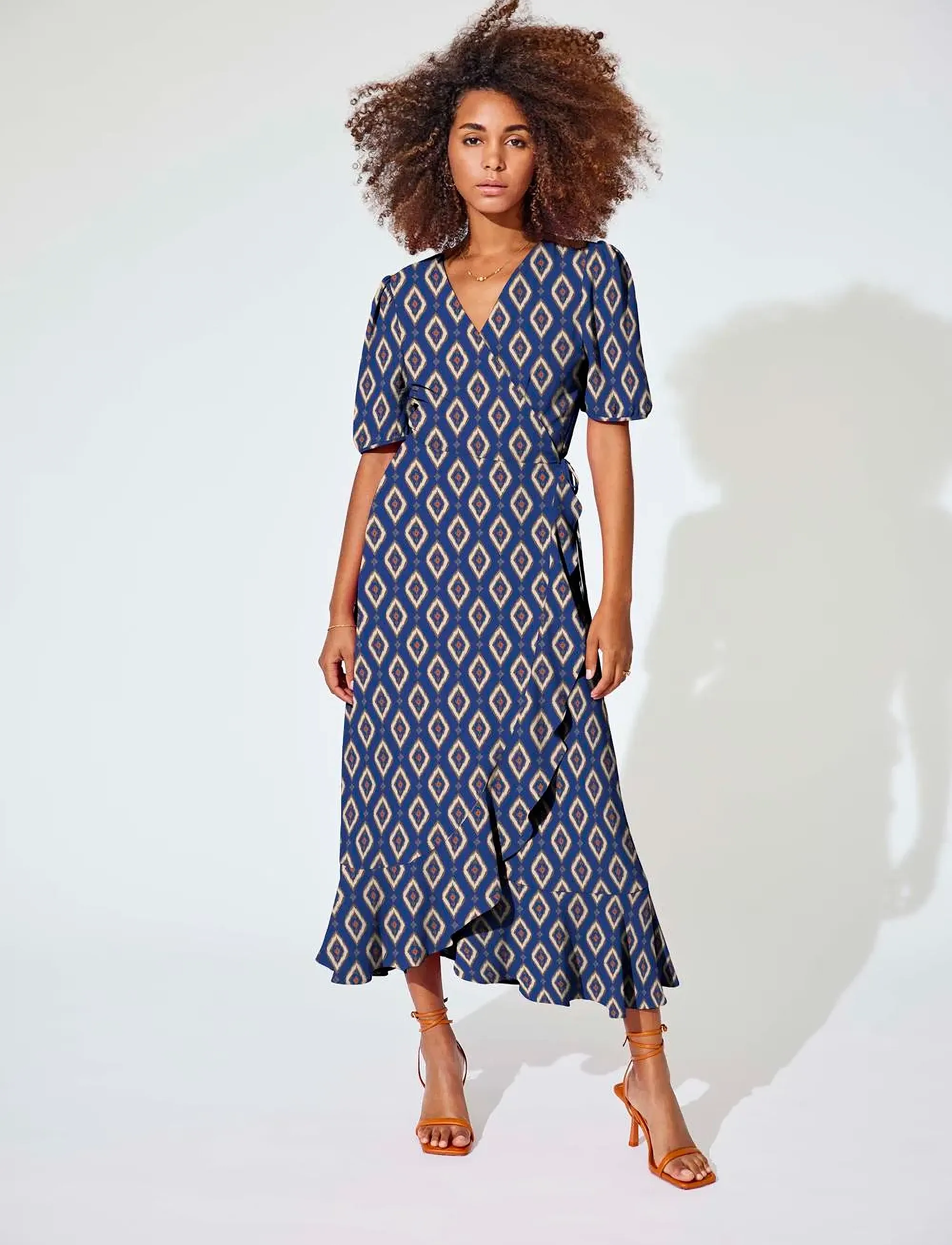 ONLY - ONLLEAH S/S WRAP MIDI DRESS EX PTM - laveste priser - surf the web - 2