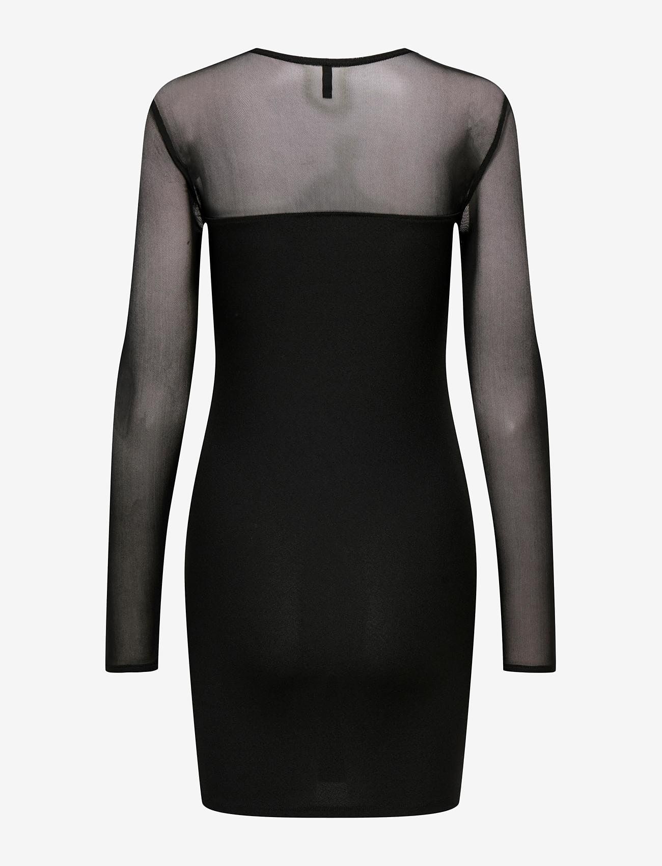 ONLY - ONLSANSA L/S MESH MIX DRESS JRS - feestelijke kleding voor outlet-prijzen - black - 1