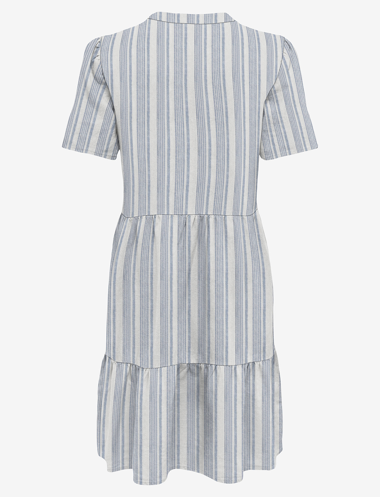 ONLY - ONLTIRI-CARO S/S V-NECK LIN DRESS CC PNT - konfirmation - coronet blue - 1