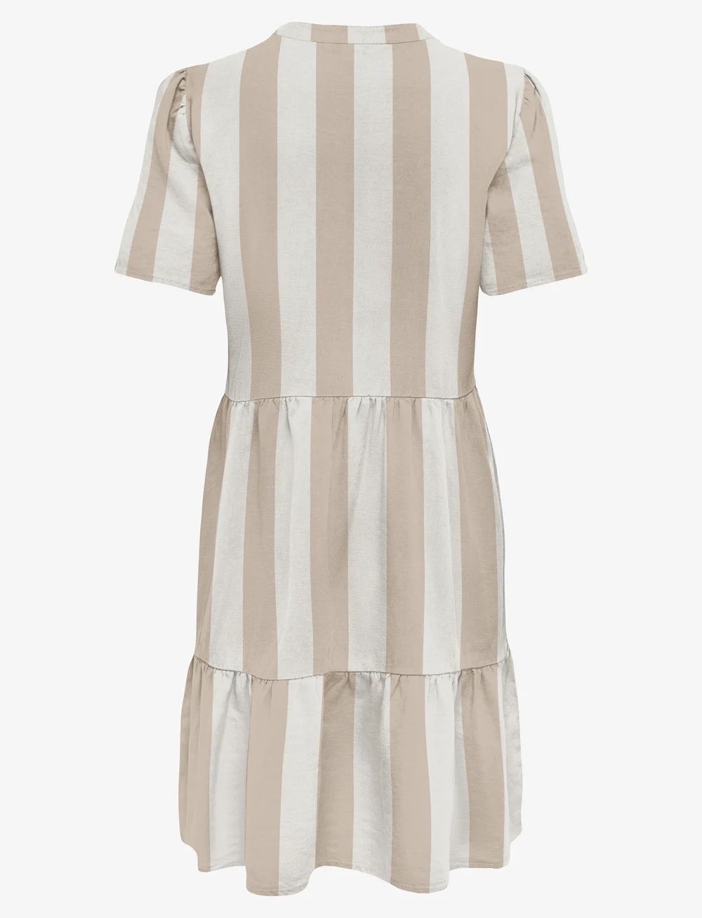 ONLY - ONLTIRI-CARO S/S V-NECK LIN DRESS CC PNT - konfirmatsioon - humus - 2