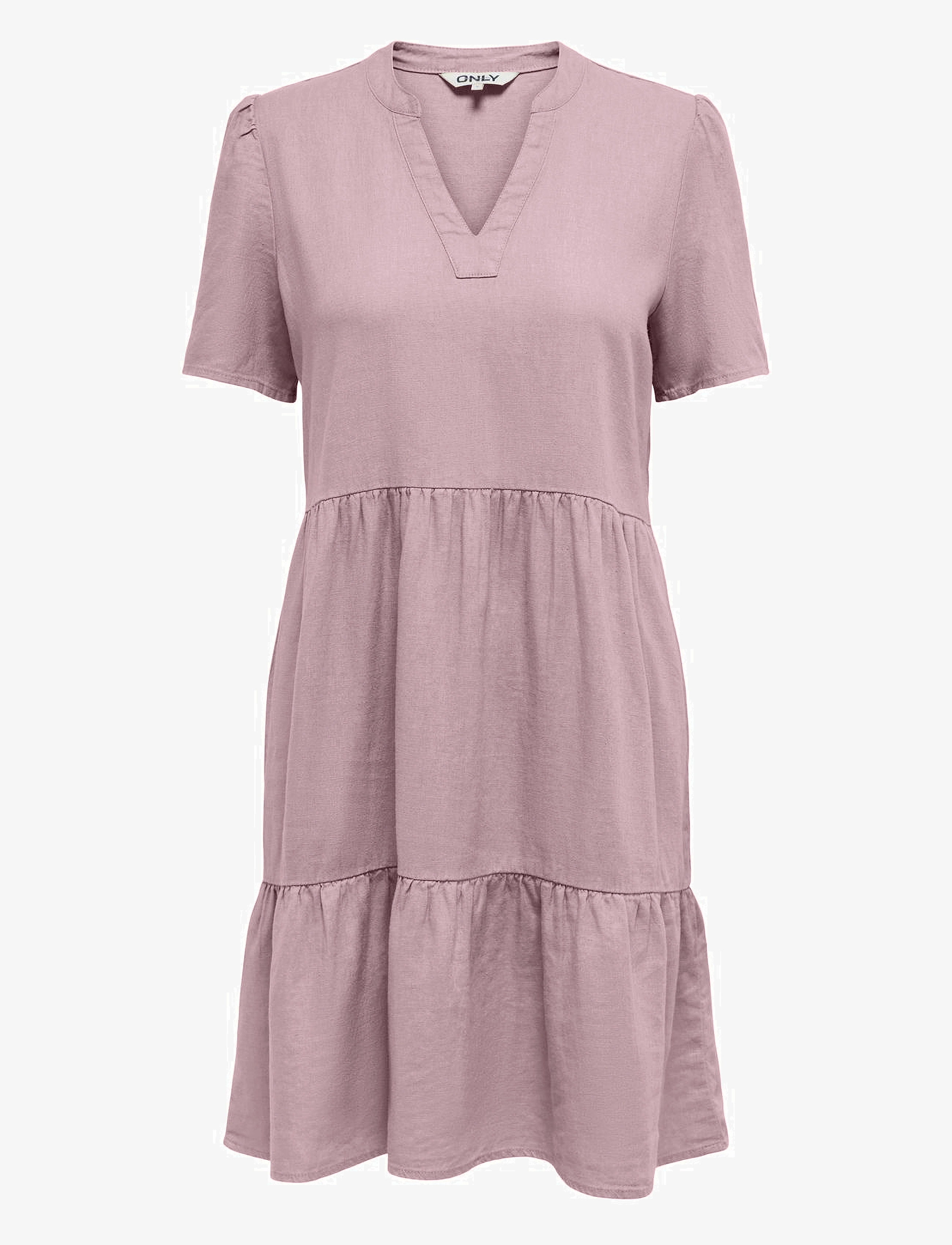 ONLY Onltiri-Caro S/S V-Ausschnitt Lin Kleid Cc Pnt Lila - S - Damen