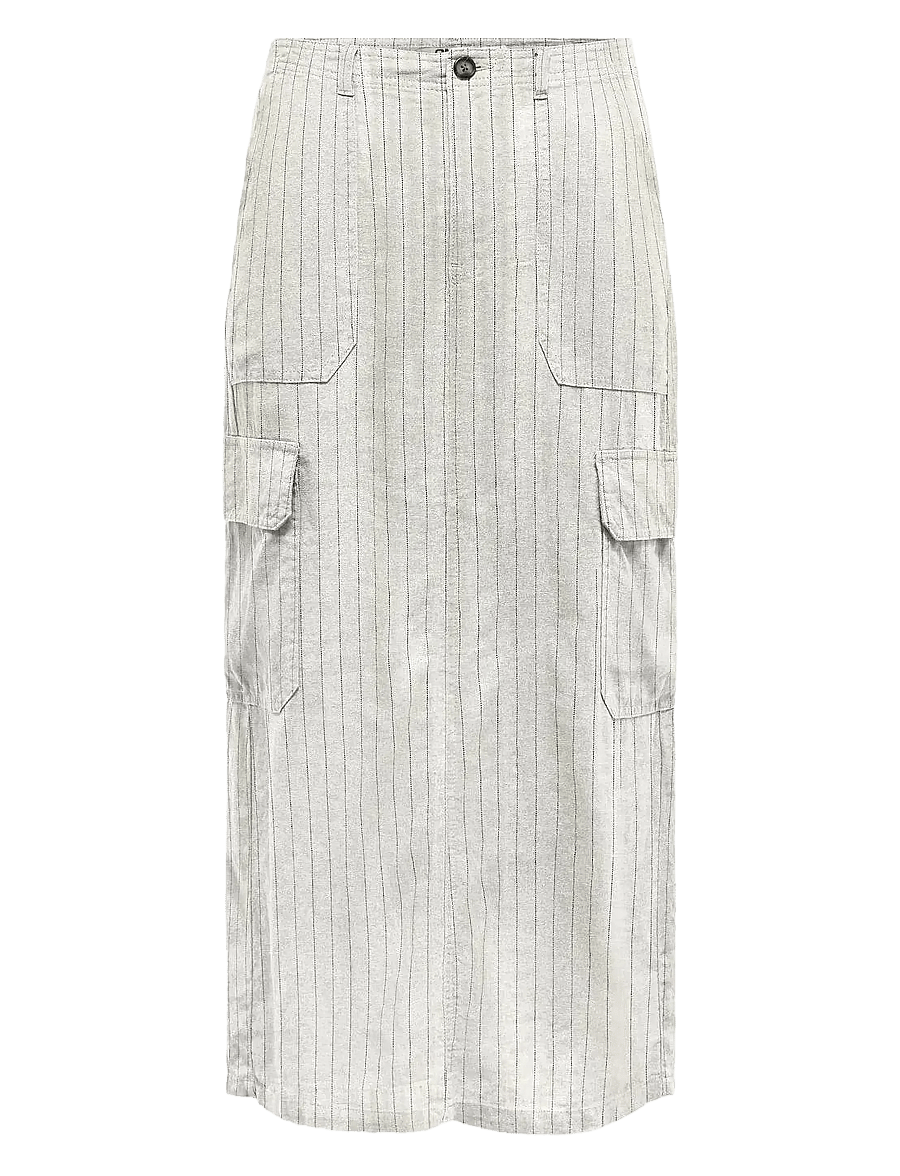 ONLY - ONLMALFY-CARO LINEN LONG SKIRT PNT - maksiseelikud - cloud dancer - 1