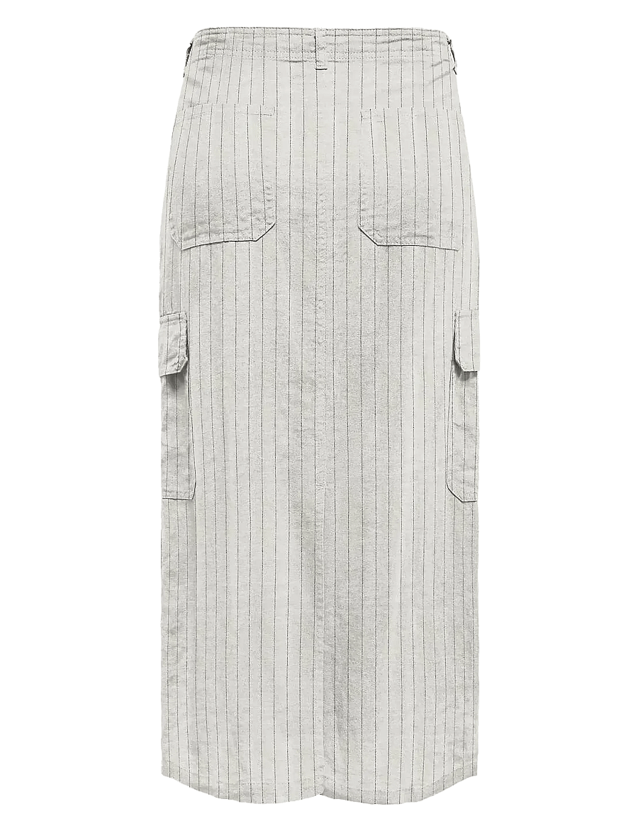ONLY - ONLMALFY-CARO LINEN LONG SKIRT PNT - maksiseelikud - cloud dancer - 2