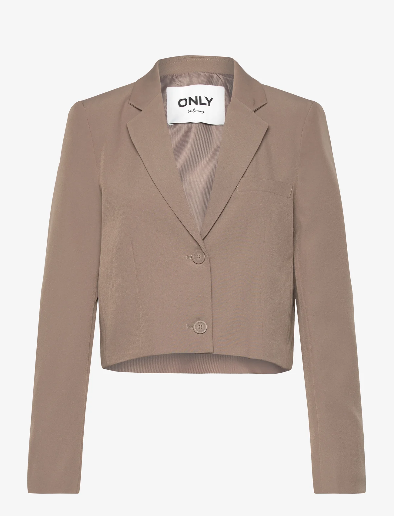 ONLY - ONLELLY LIFE L/S CROP BOX BLAZER CC TLR - party wear at outlet prices - walnut - 0